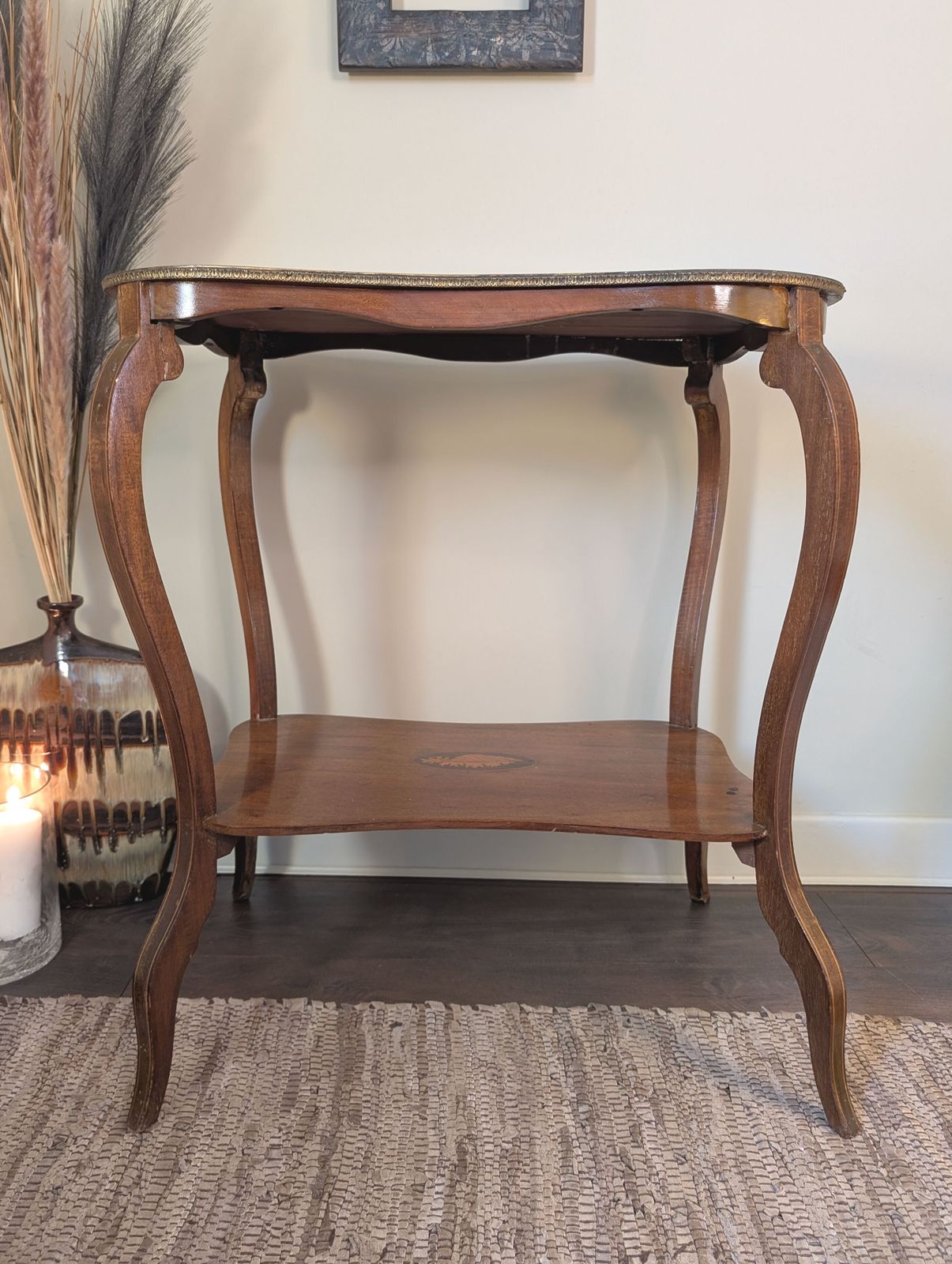 French Style Kidney Occasional Table With Angelic Inlay Marquetry Top   Limited Time Offer! photo buy