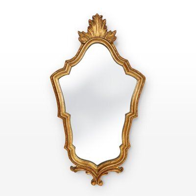 Rococo Baroque French Mirror In Wood With Gilded Frame, 1950s