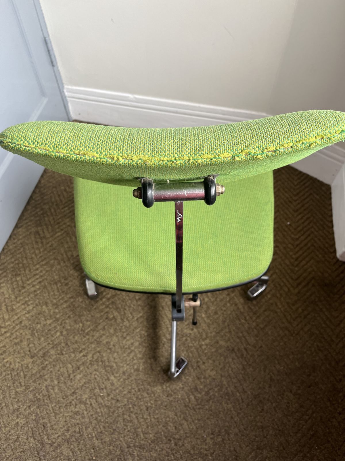 Labofa Denmark Desk Chair – Green Upholstery – Mid Century Modern photo for sale