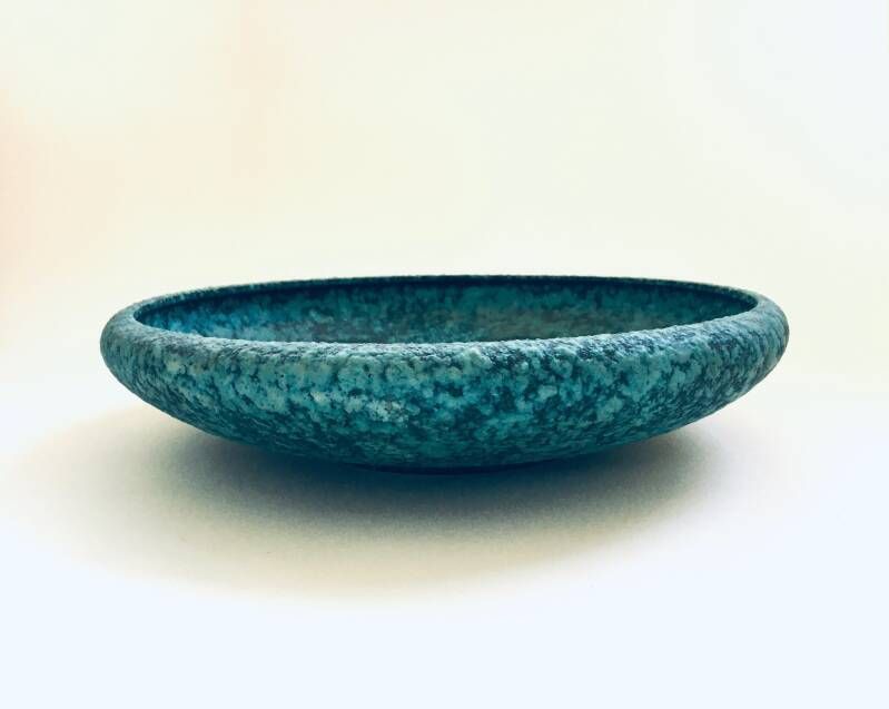 Very Rare Art Ceramics Sgraffito Face Bowl By Alvino Bagni For Raymor, Italy 1960's photo for sale
