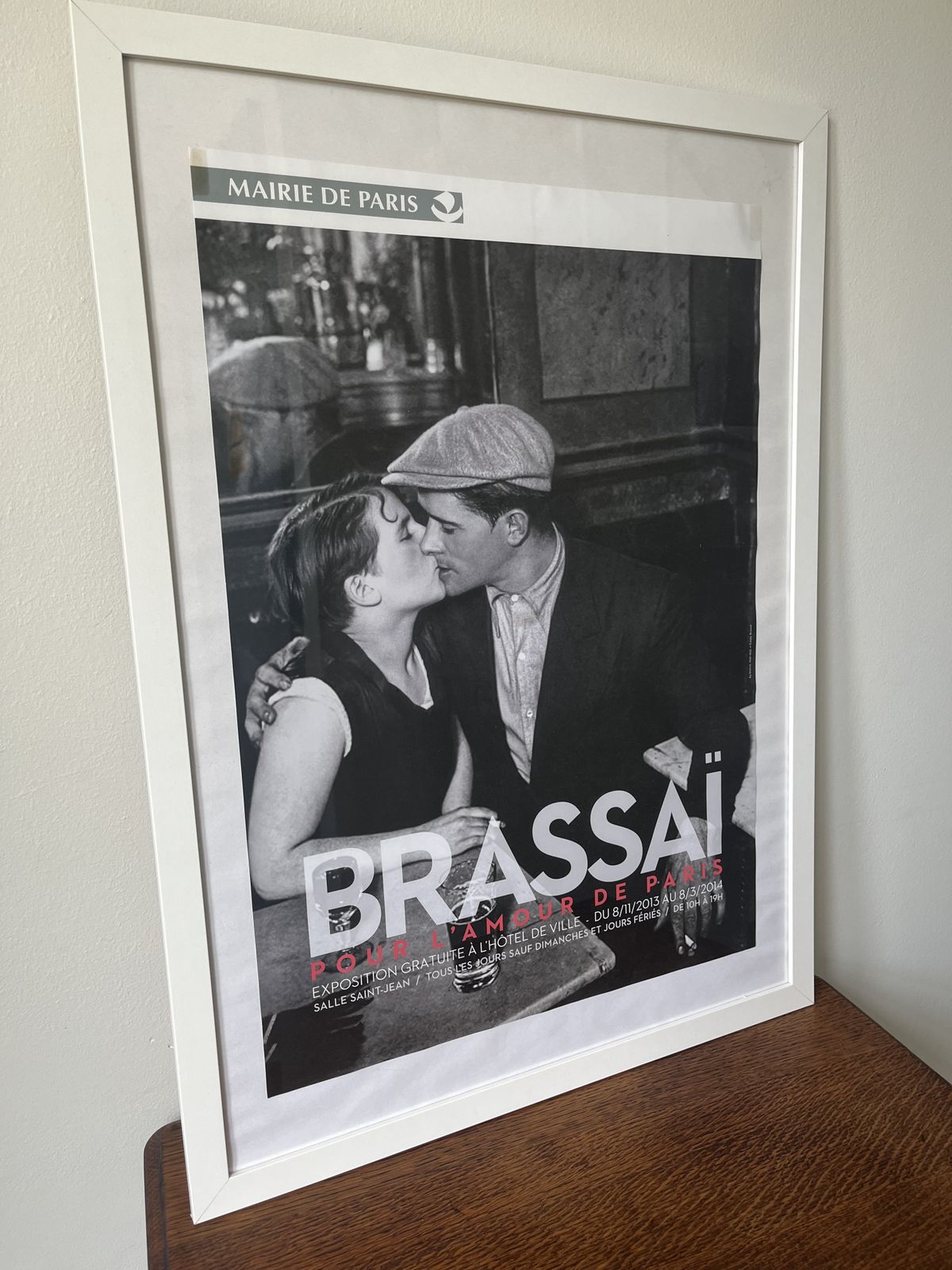 Framed Brassaï Exhibition Poster | “Pour L’amour De Paris” | Hôtel De Ville, 2013–2014 photo furniture