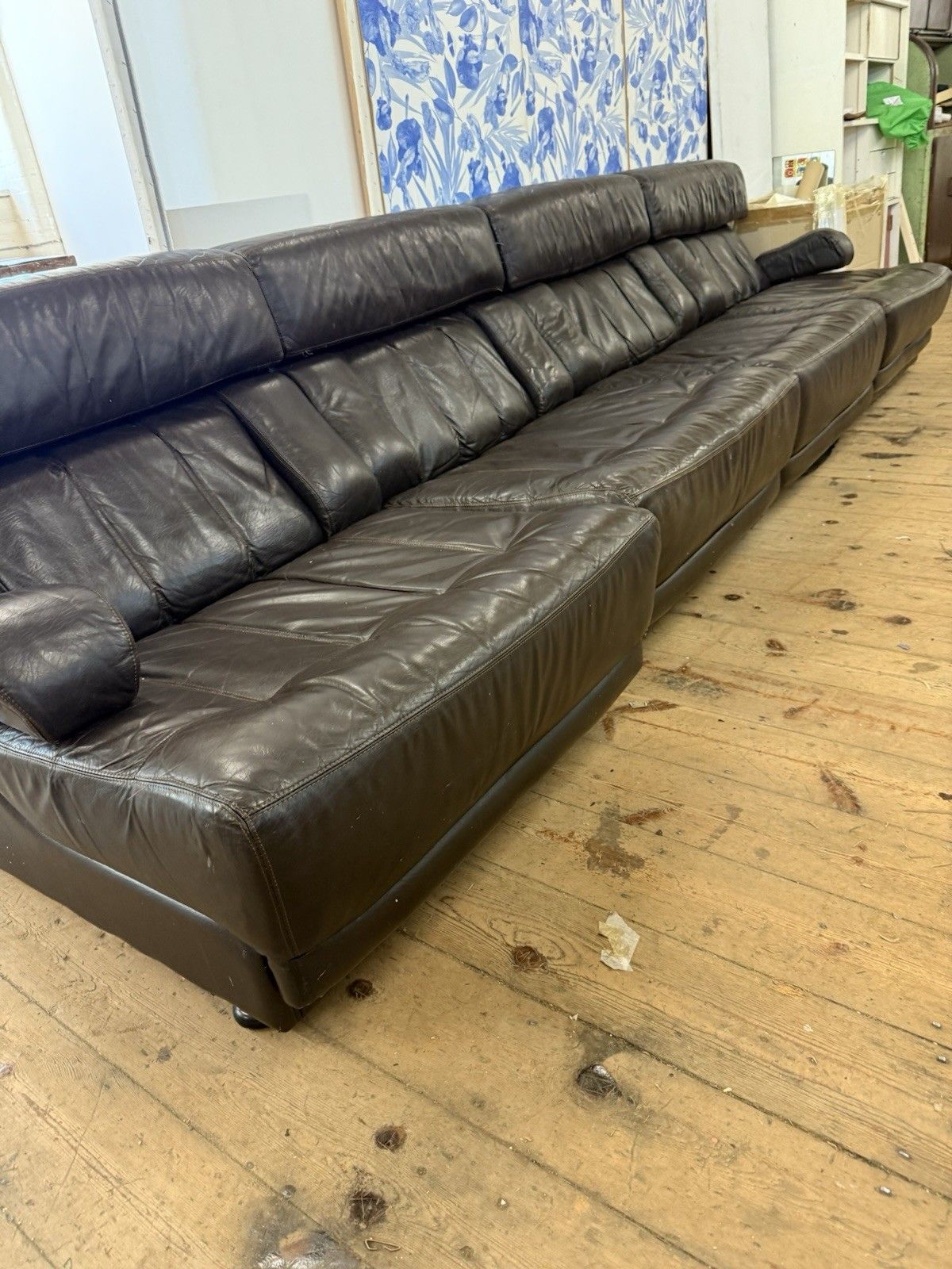Vintage Modular Leather Sofa Chair Tetrad  1960s 70s Heals Harrods photo vintage