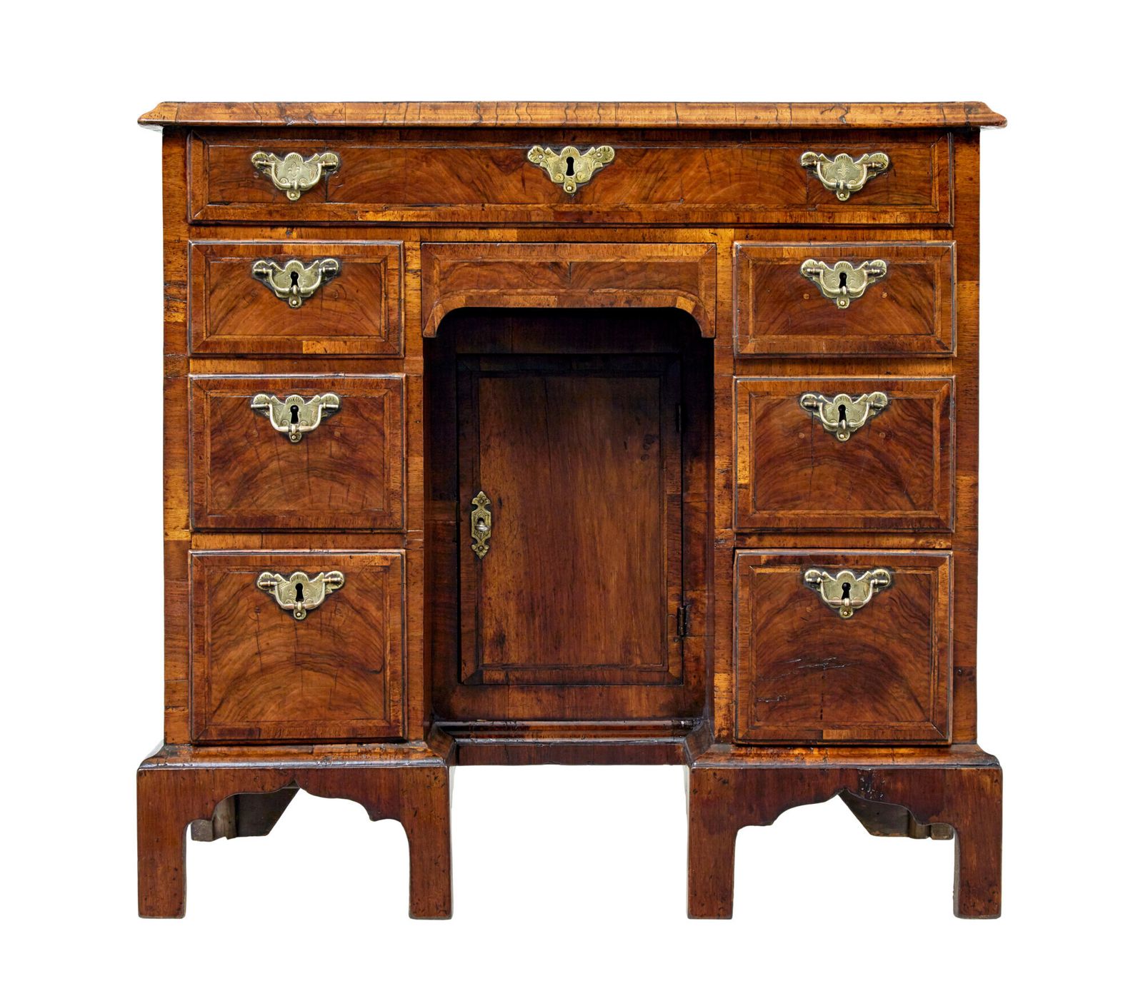 18th Century Queen Anne And Later Walnut Kneehole Desk photo vinterior