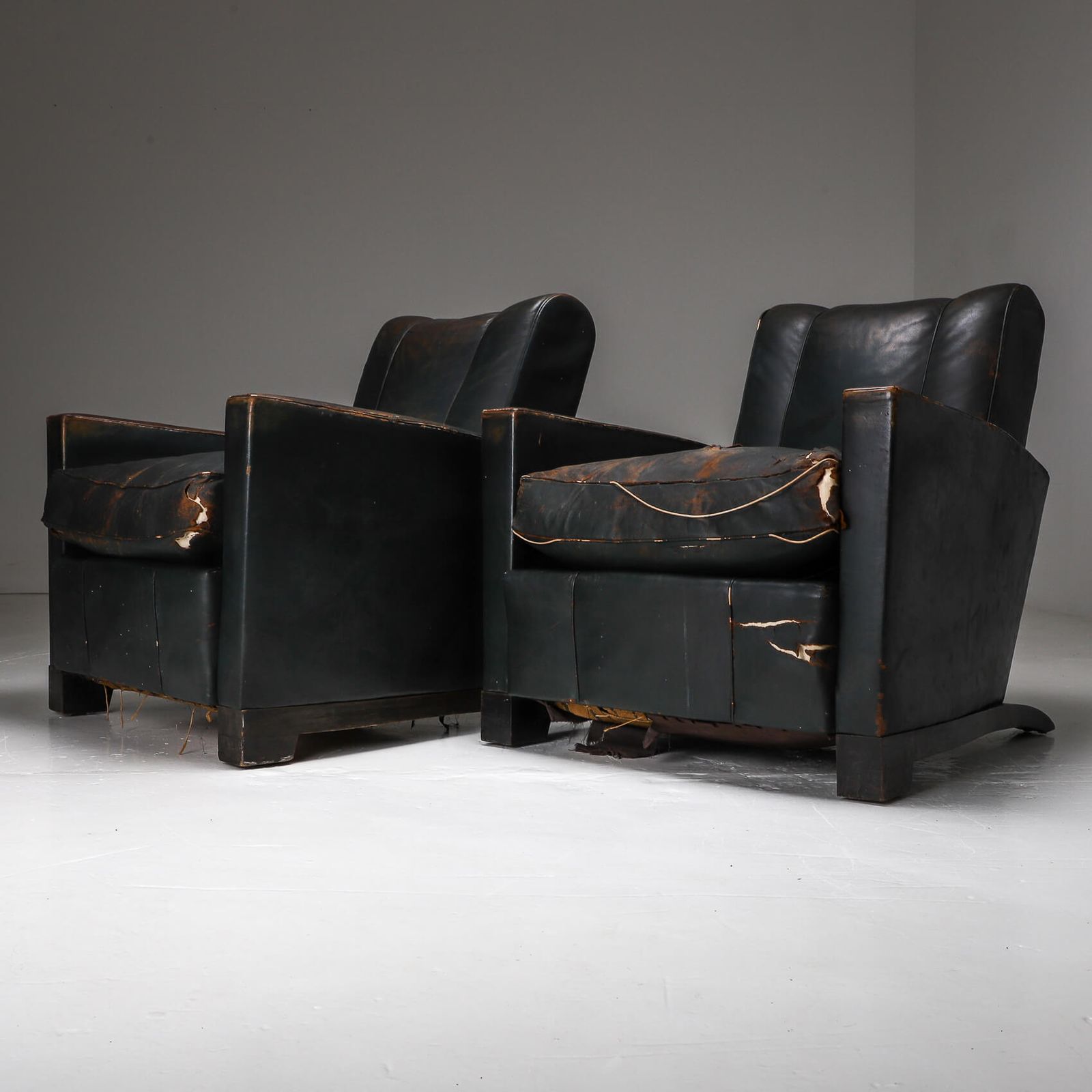 Pair Of Art Deco Leather Chairs photo 824.0
