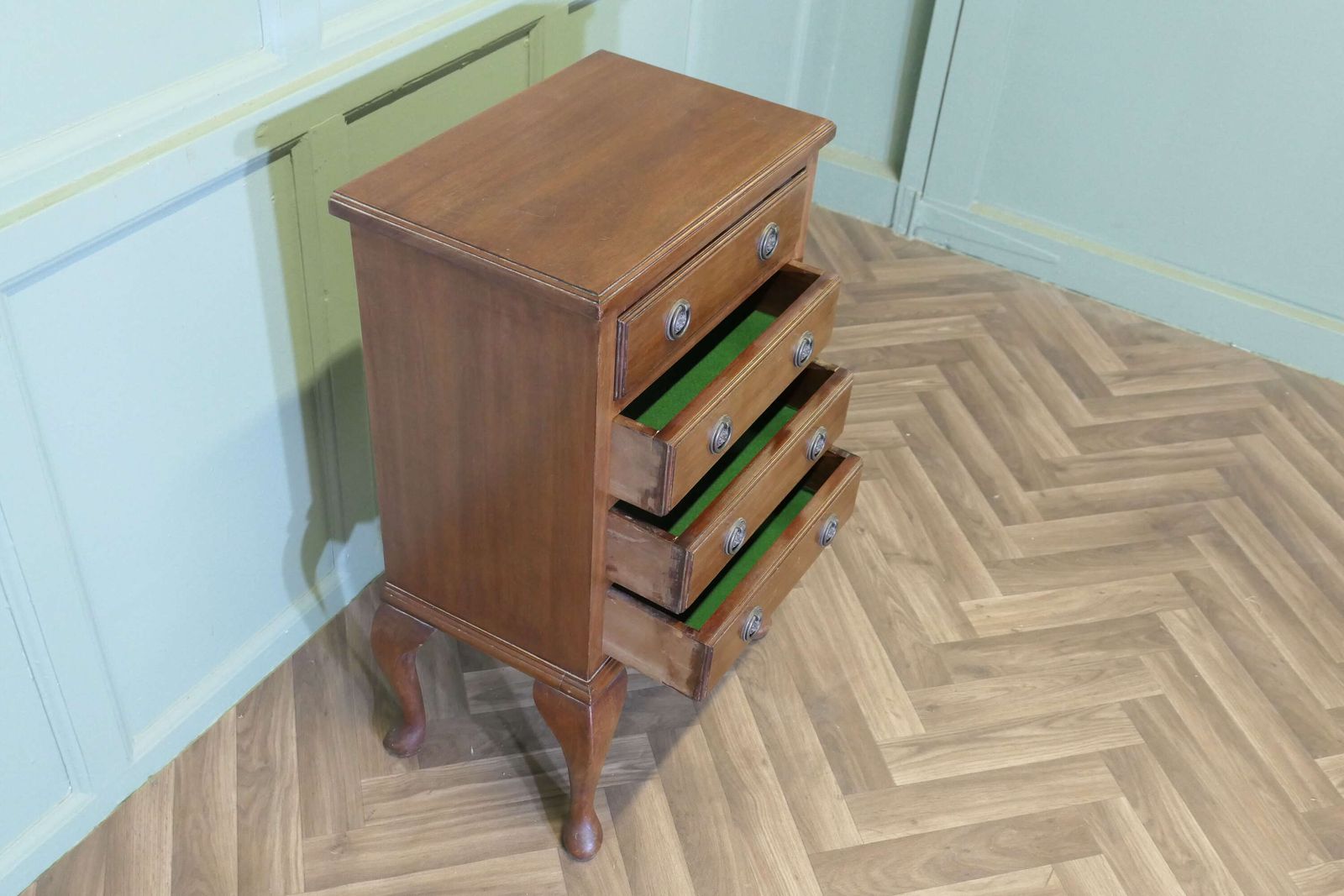 4 Drawer Walnut Chest Of Drawers photo for sale
