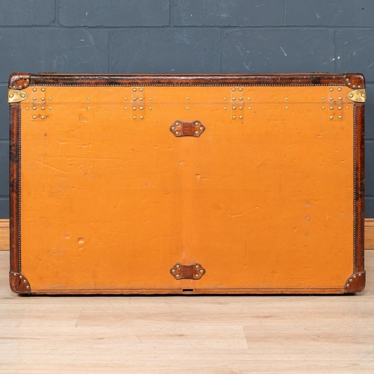 20th Century Louis Vuitton Malle Haute Trunk Orange "Vuittonite" Canvas, C.1900 photo for sale
