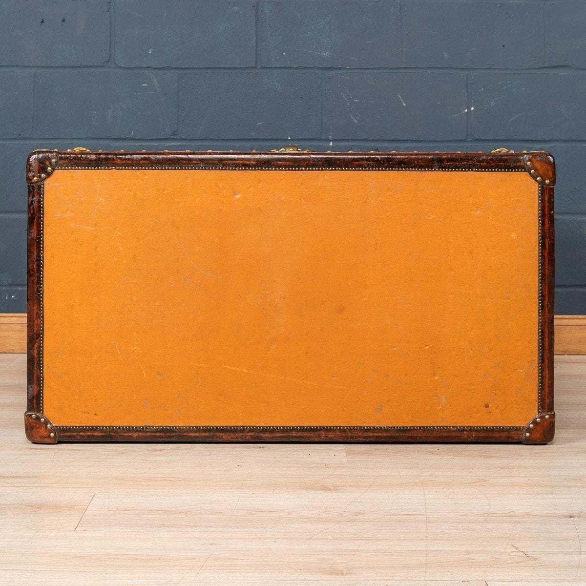 20th Century Louis Vuitton Malle Haute Trunk Orange "Vuittonite" Canvas, C.1900 photo 15595.0