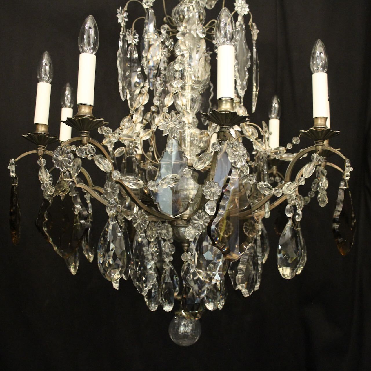 photo furniture English Silver Gilded Bronze 15 Light Chandelier