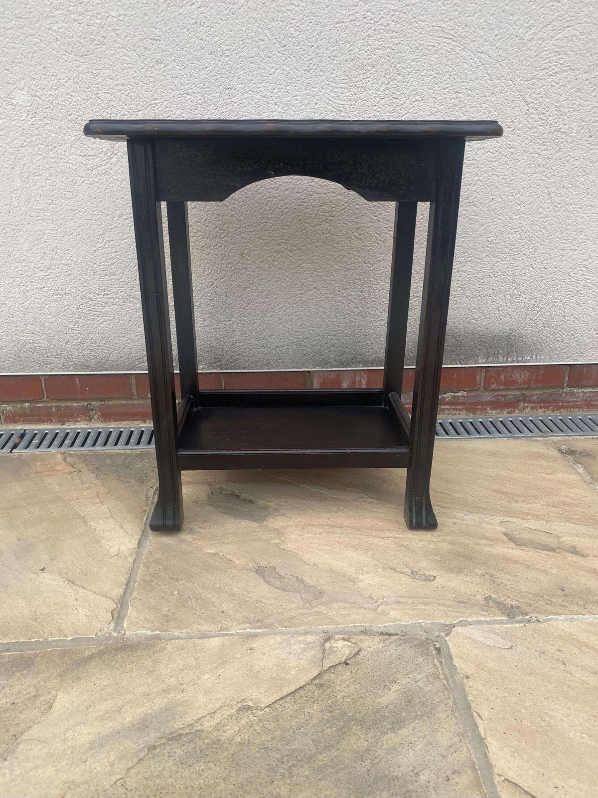 Antique Arts And Crafts Two Tier Side Table Vintage Console Table photo furniture