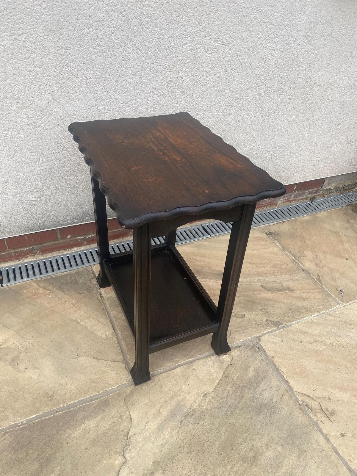 Antique Arts And Crafts Two Tier Side Table Vintage Console Table photo 70.0