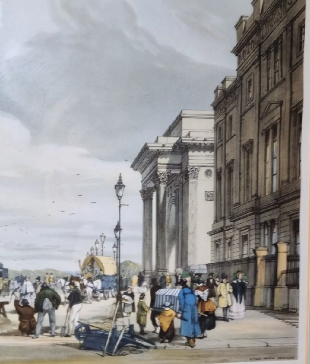 Thomas Shotter Boys 'Hyde Park' 19th Century Lithographs Hand Colouring Wall Art photo furniture
