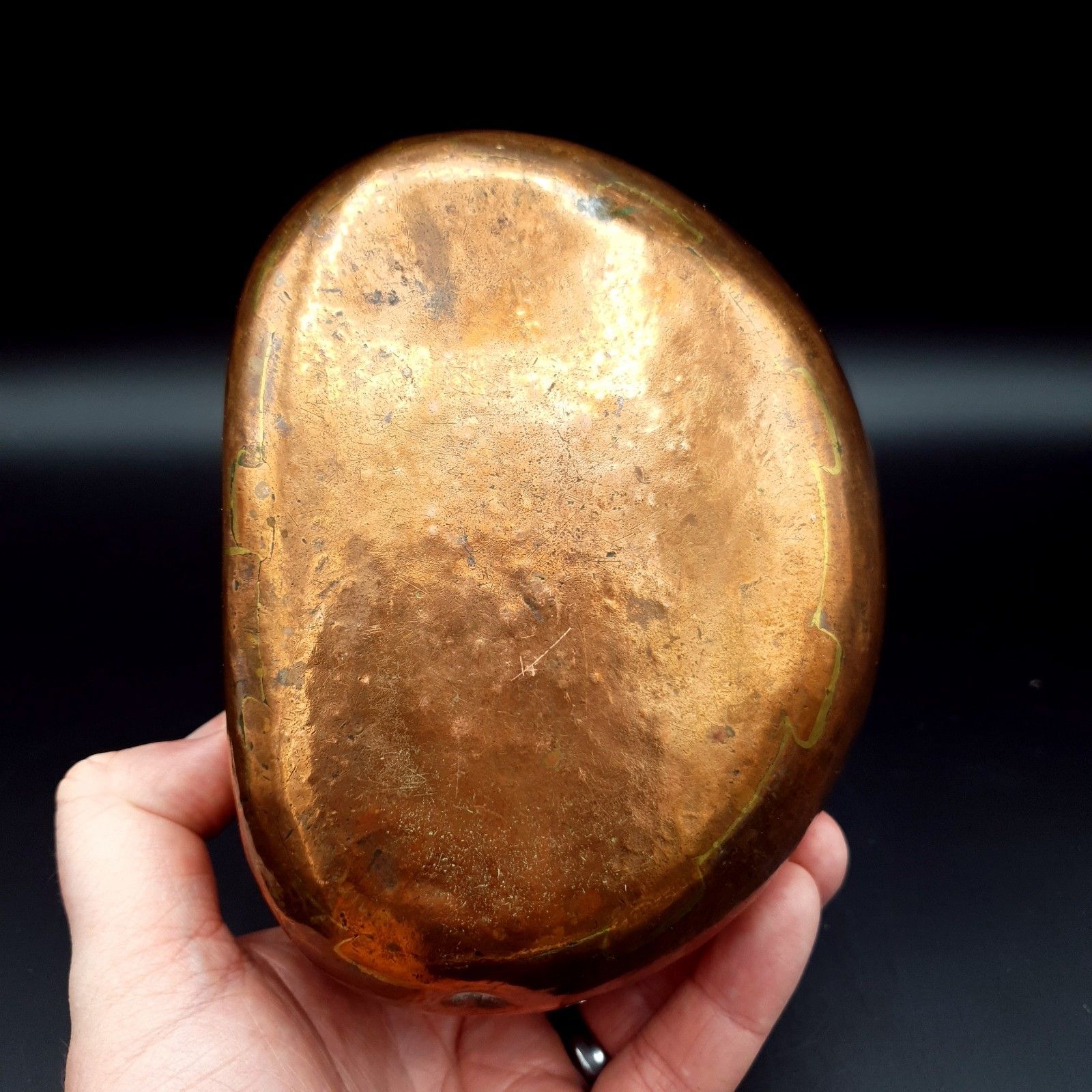 photo buy Copper & Brass Vessel Small Coal, Kindling Scuttle, Heating Pot 625g Re Use Vtg