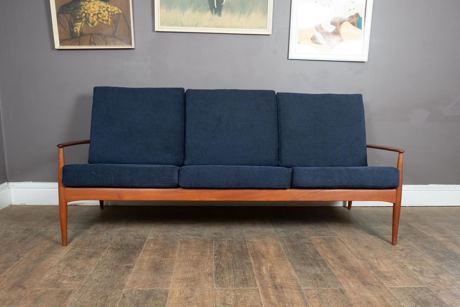 Vintage Danish Grete Jalk France And Sons 3 Seater Sofa