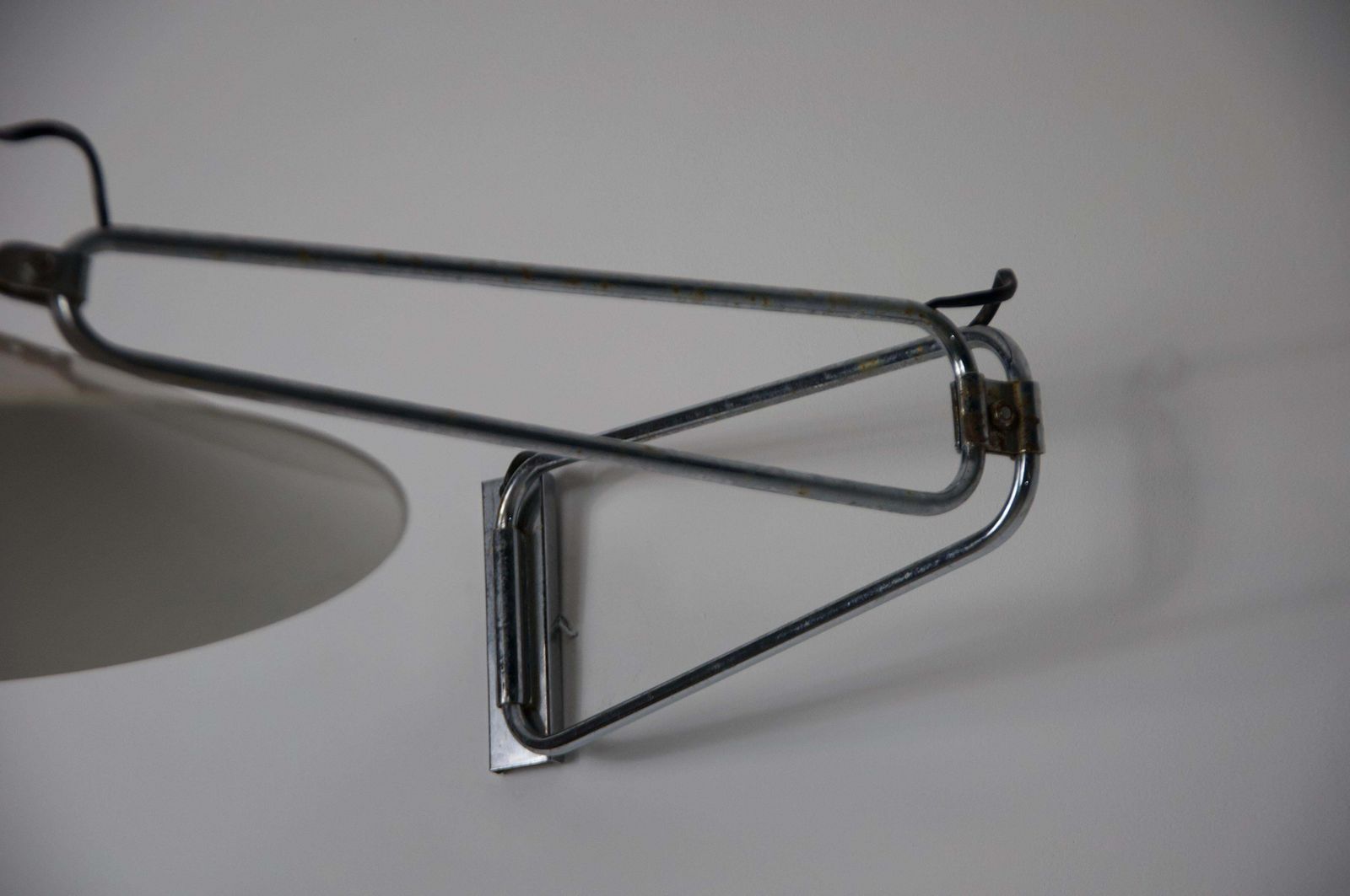 976.0 Mid Century Chrome Swing Arm Wall Lamp, France, 1950s photo