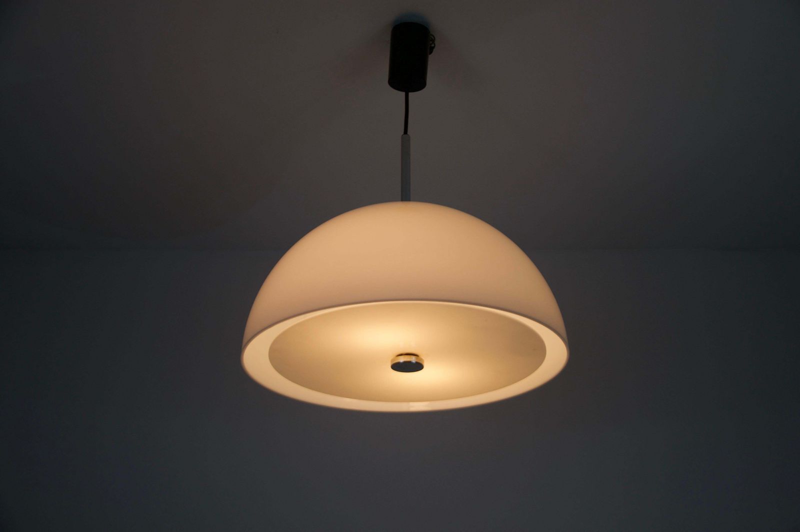 White Space Age Pendant Lamp, Germany, 1970s photo vinterior