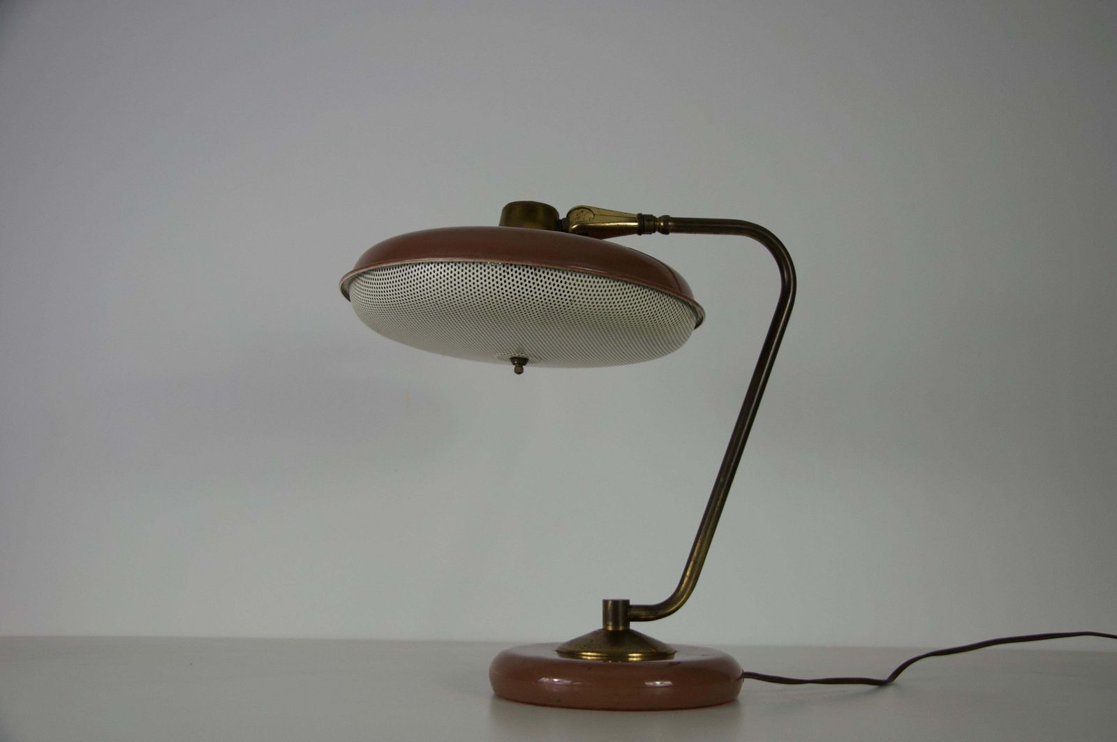 Mid Century American Brass And Metal Table Lamp, 1960s photo vintage