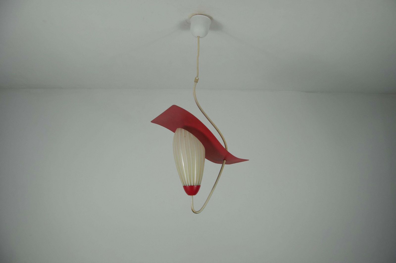 Mid Century Glass And Metal Sputnik Ceiling Lamp, Germany, 1960s photo furniture