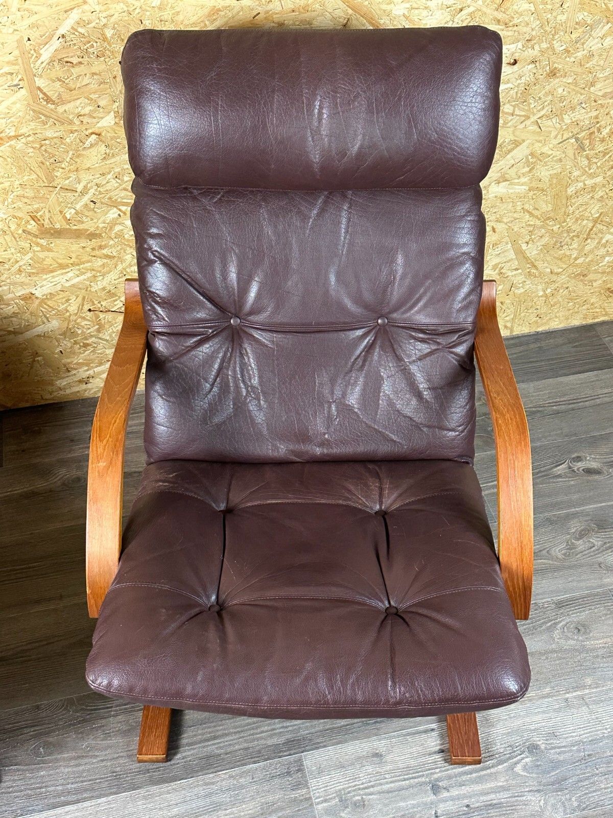 Furniture 2x 60s 70s Armchairs Easy Chair Leather Armchairs Westnofa Norway Mid Century photo