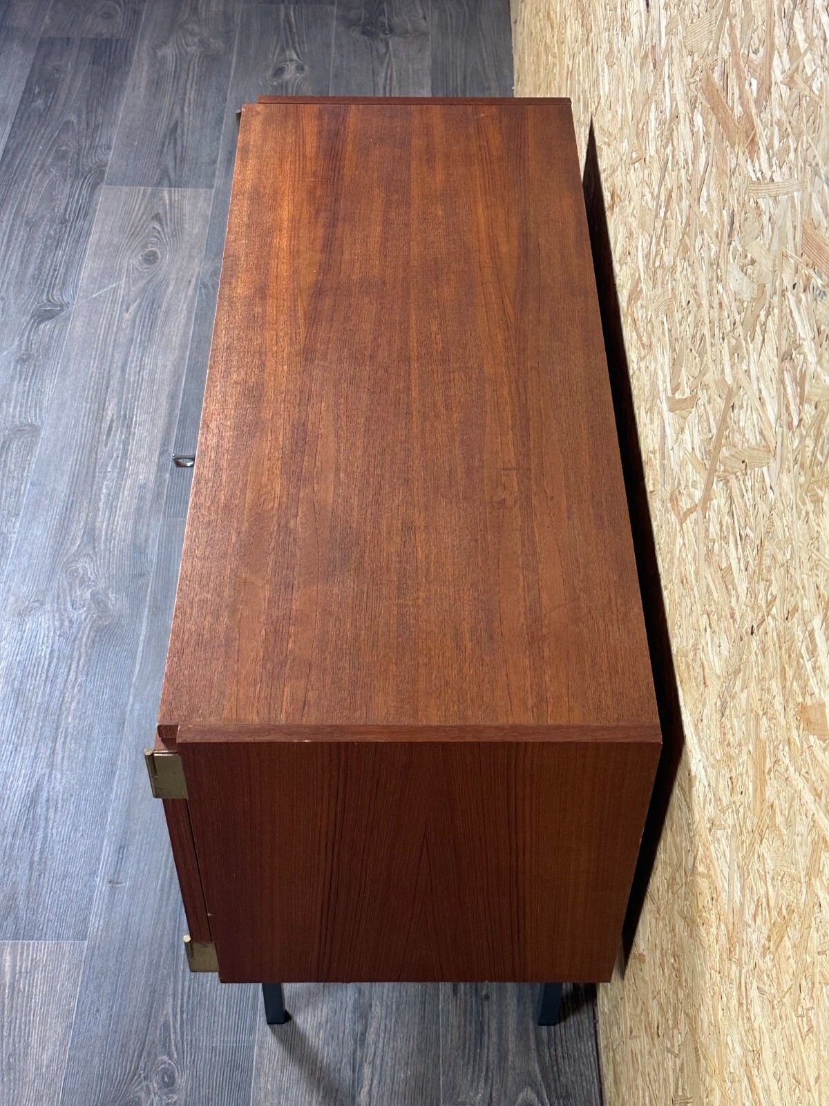 60s 70s Teak Sideboard Dresser Cabinet Rego Mobile Danish Modern Design photo vintage