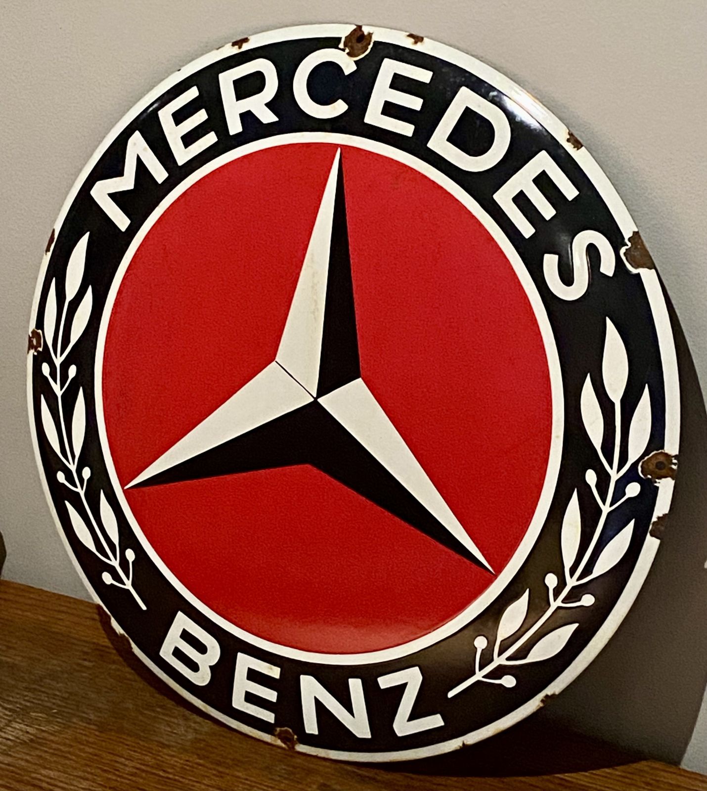 Mercedes Benz Metal Sign Dealership Showroom G Wagon Gle Eqa Eqe Cle Amg Gt Amg A 45 Slk W124 Automotive Automobile Gas Oil Gasoline Sign Maybach Car photo furniture