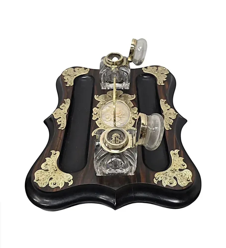 photo for sale A Very Rare 19th Century Coromandel Desk Set