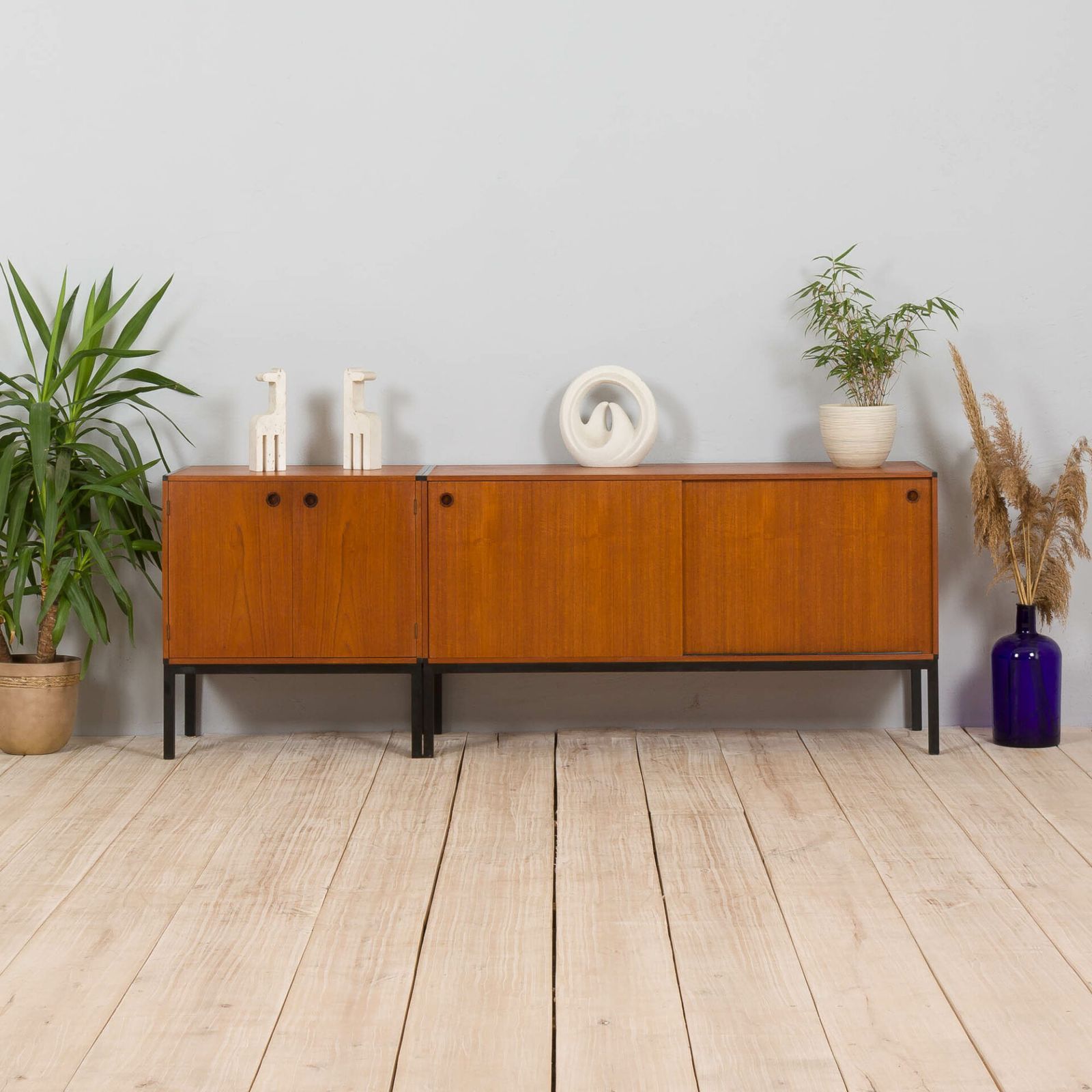 Set Of 2 Teak Credenzas By Aksel Kjersgaard Danish Sideboard, 1960s photo for sale