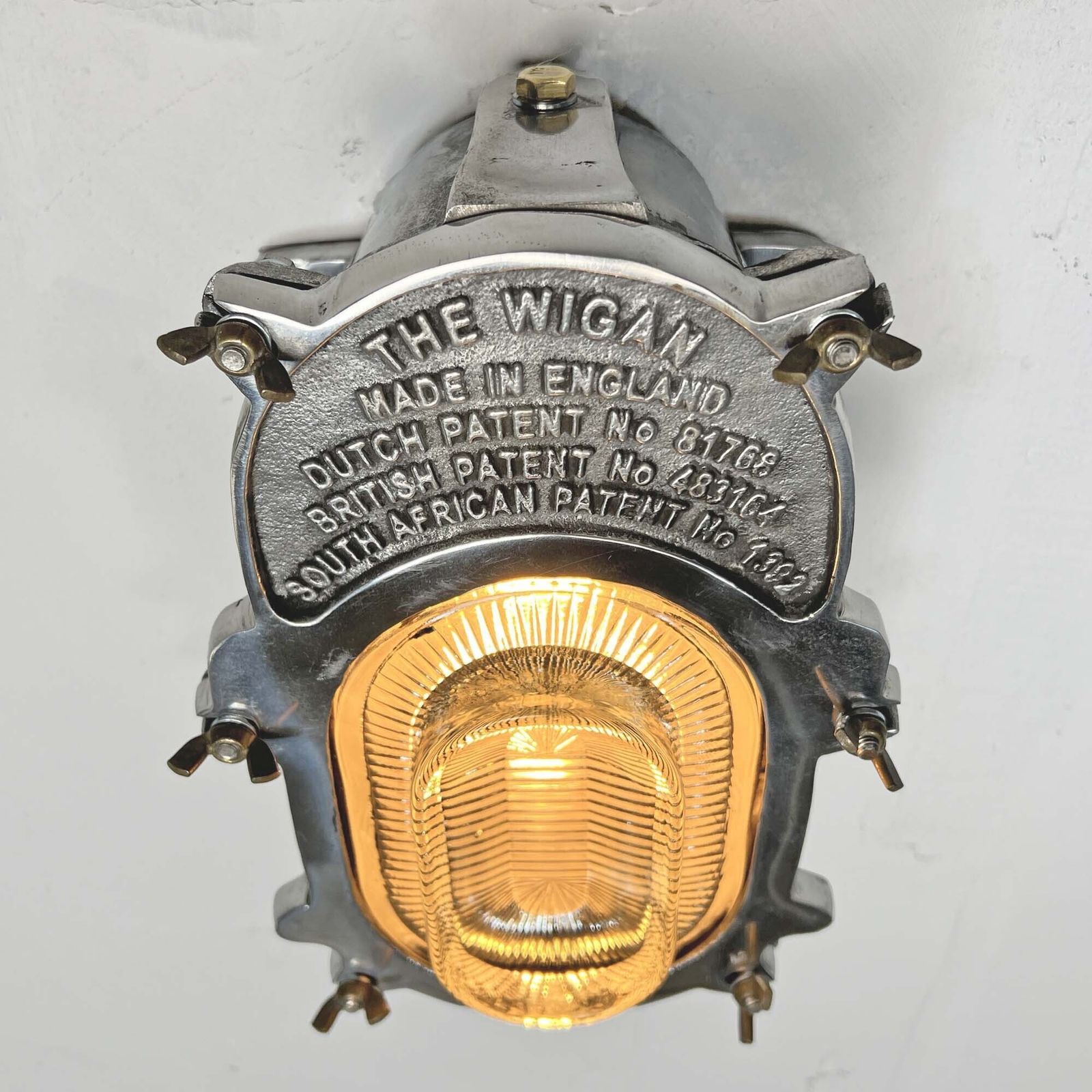 The Wigan Bulkhead Wall Light, 1940s photo vintage
