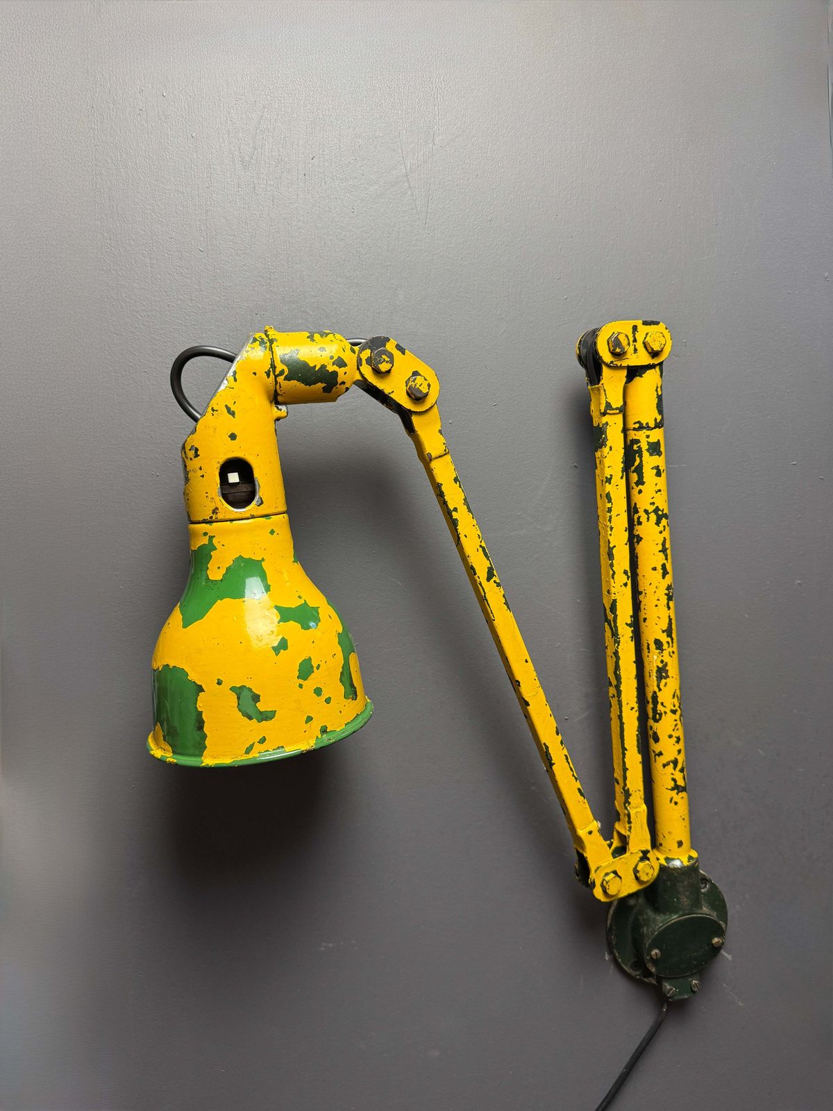 Large 1930s Industrial Wall Lamp By Mek Elek London photo vintage