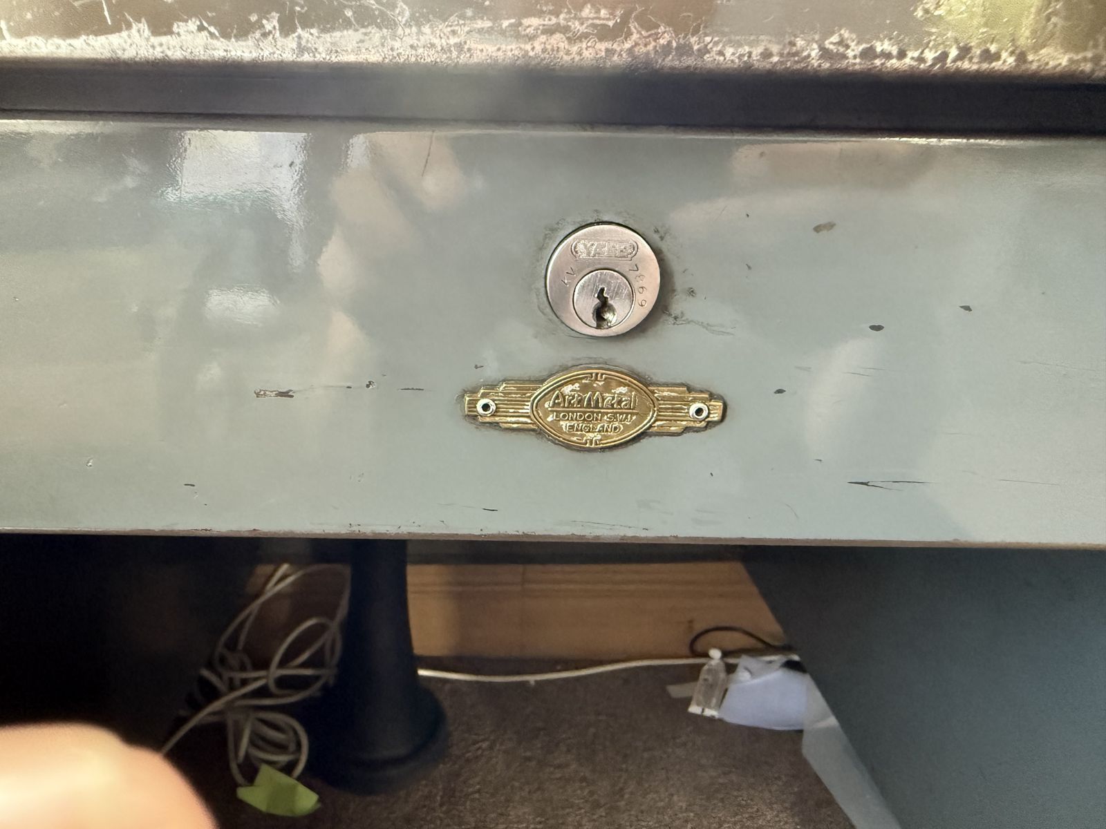 Metal Art Twin Pedestal Industrial Desk 1950s photo vinterior