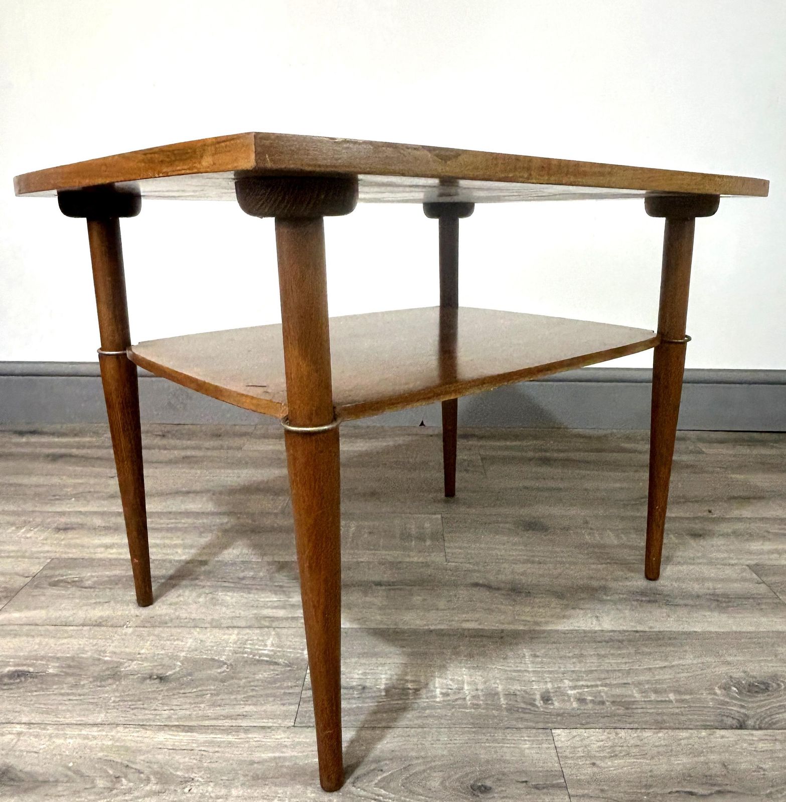 Stunning Mid Century Two Toned Teak Coffee Table With Magazine Shelf 50's/60's photo 185.0