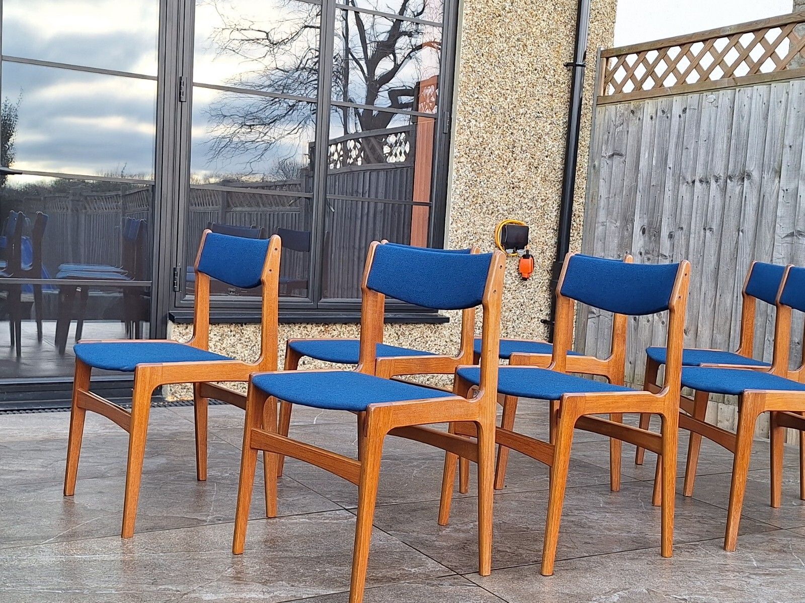 7 Vintage Danish Chairs By Erik Buch, Midcentury photo Furniture