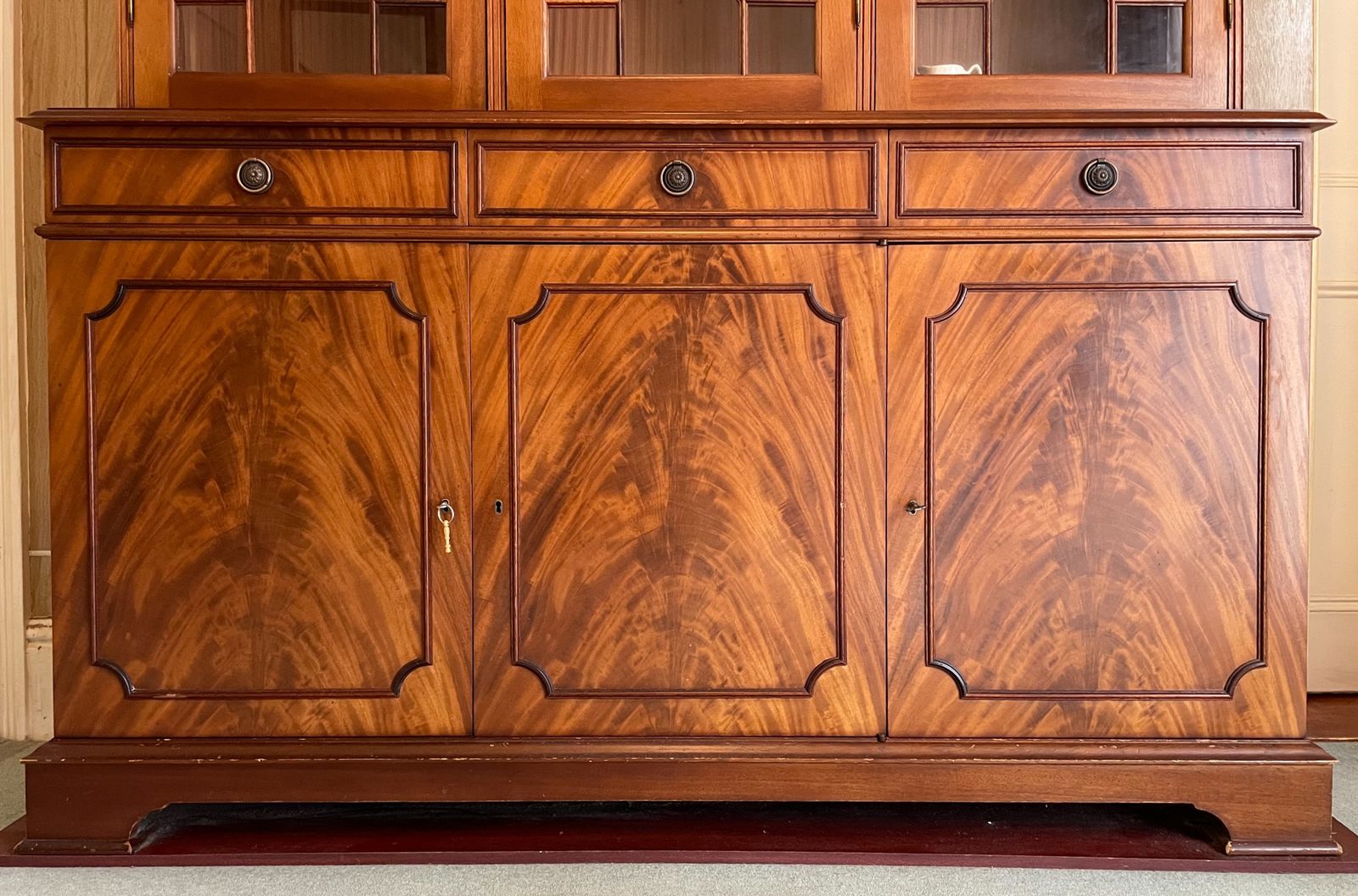 Craftsmen Made Reproduction Hardwood Bookcase / Display Cabinet photo furniture
