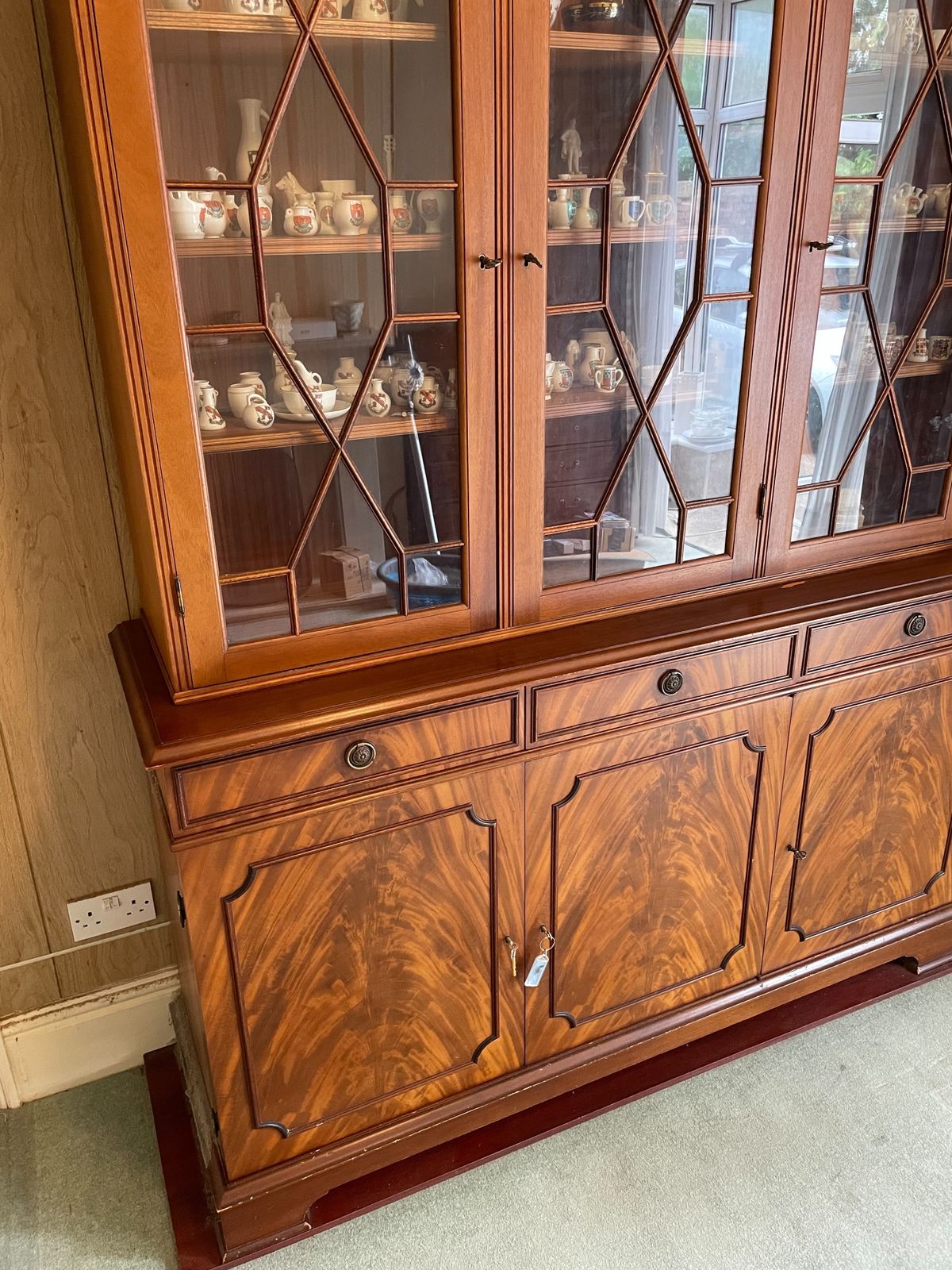 photo furniture Craftsmen Made Reproduction Hardwood Bookcase / Display Cabinet