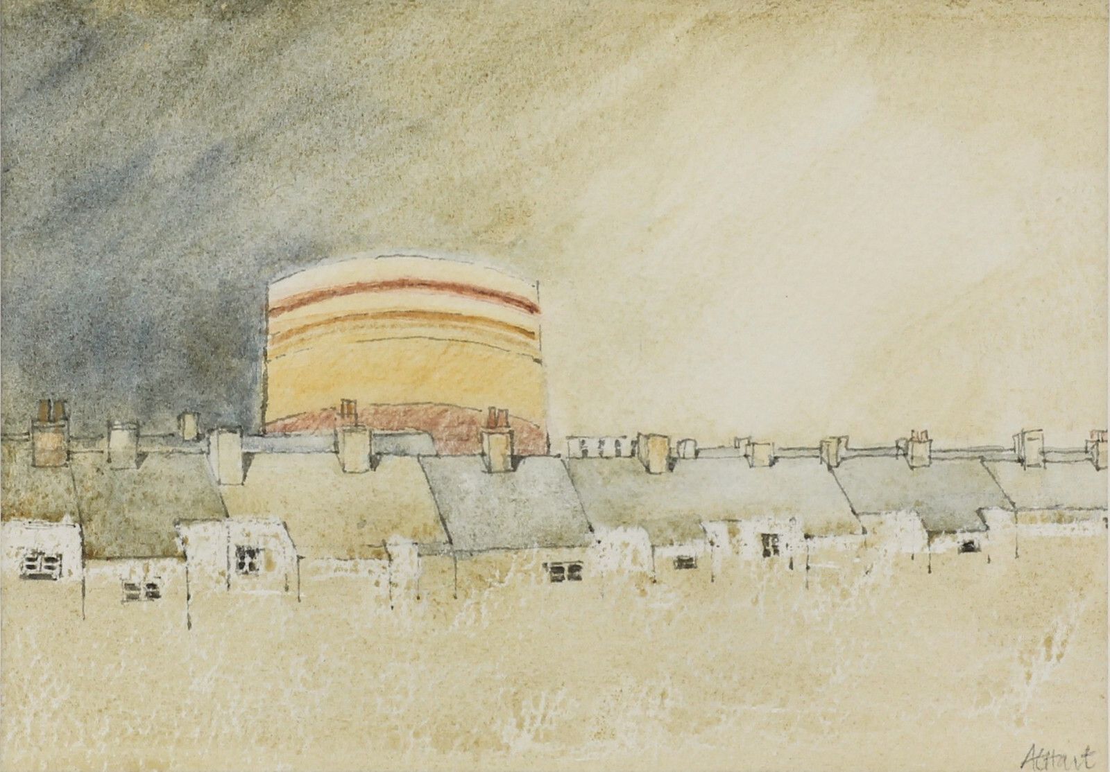 Watercolour Titled "Now You See It " By Ann Hart photo furniture