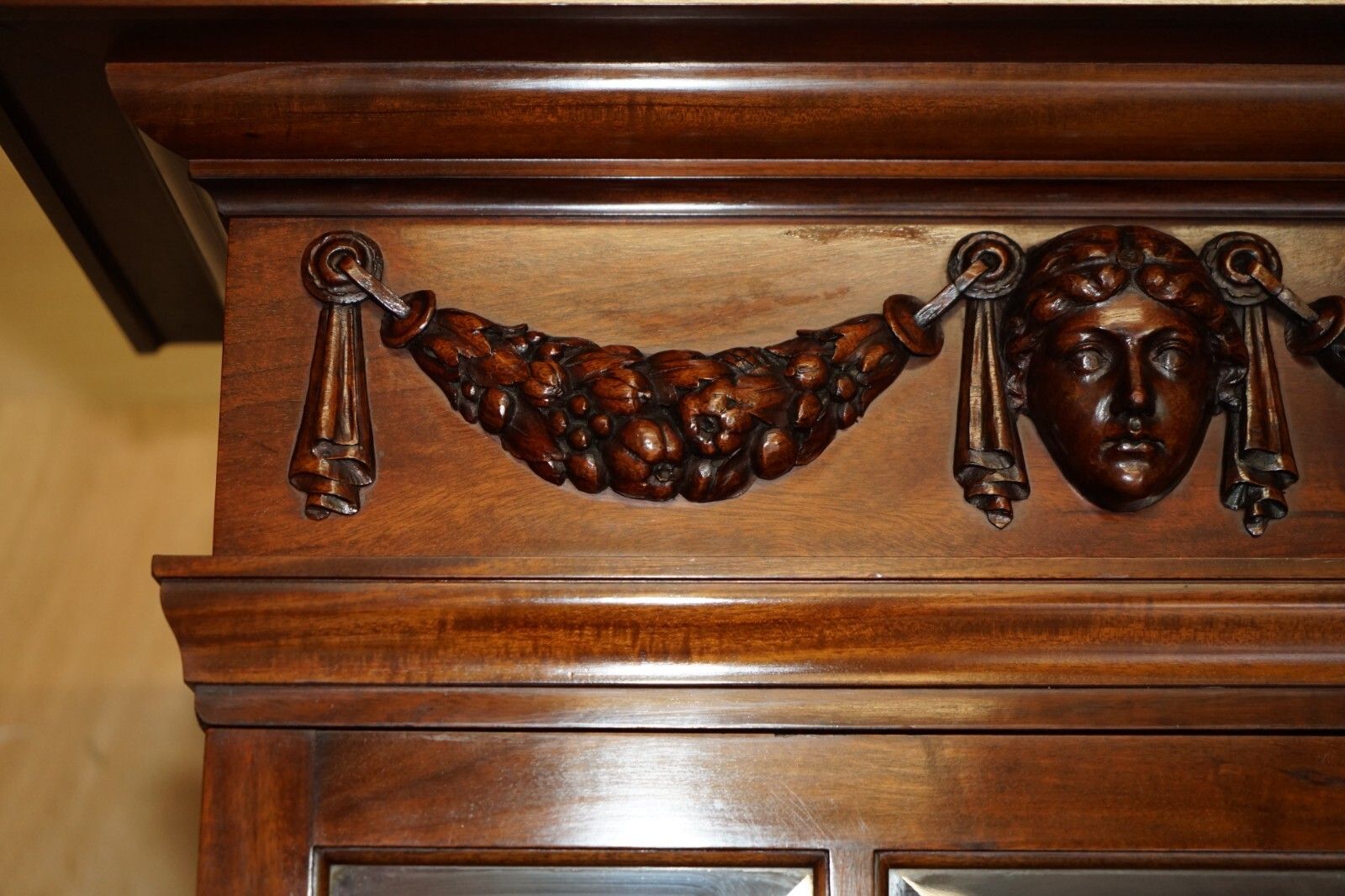 Monumental 2.4 Meter Tall Antique Victorian Mahogany Glazed Library Bookcase photo 12950.0