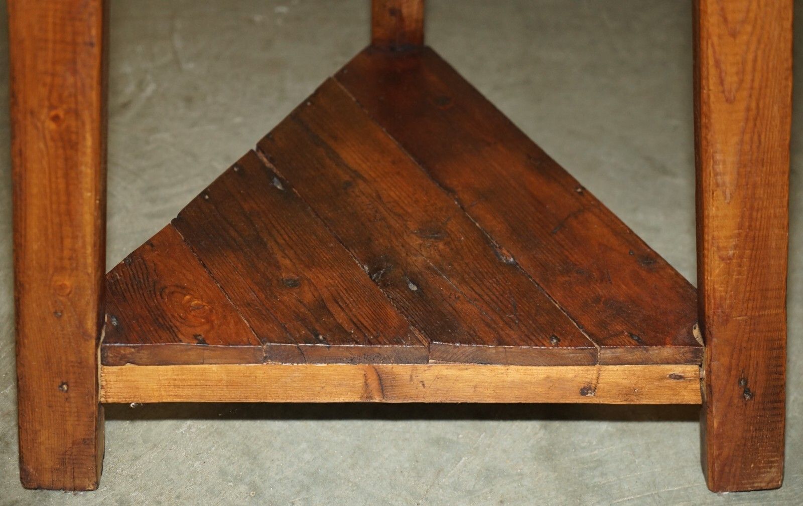Furniture 19th Century Primative Pine Cricket Table Stunning Timber Patina Must See Pics photo
