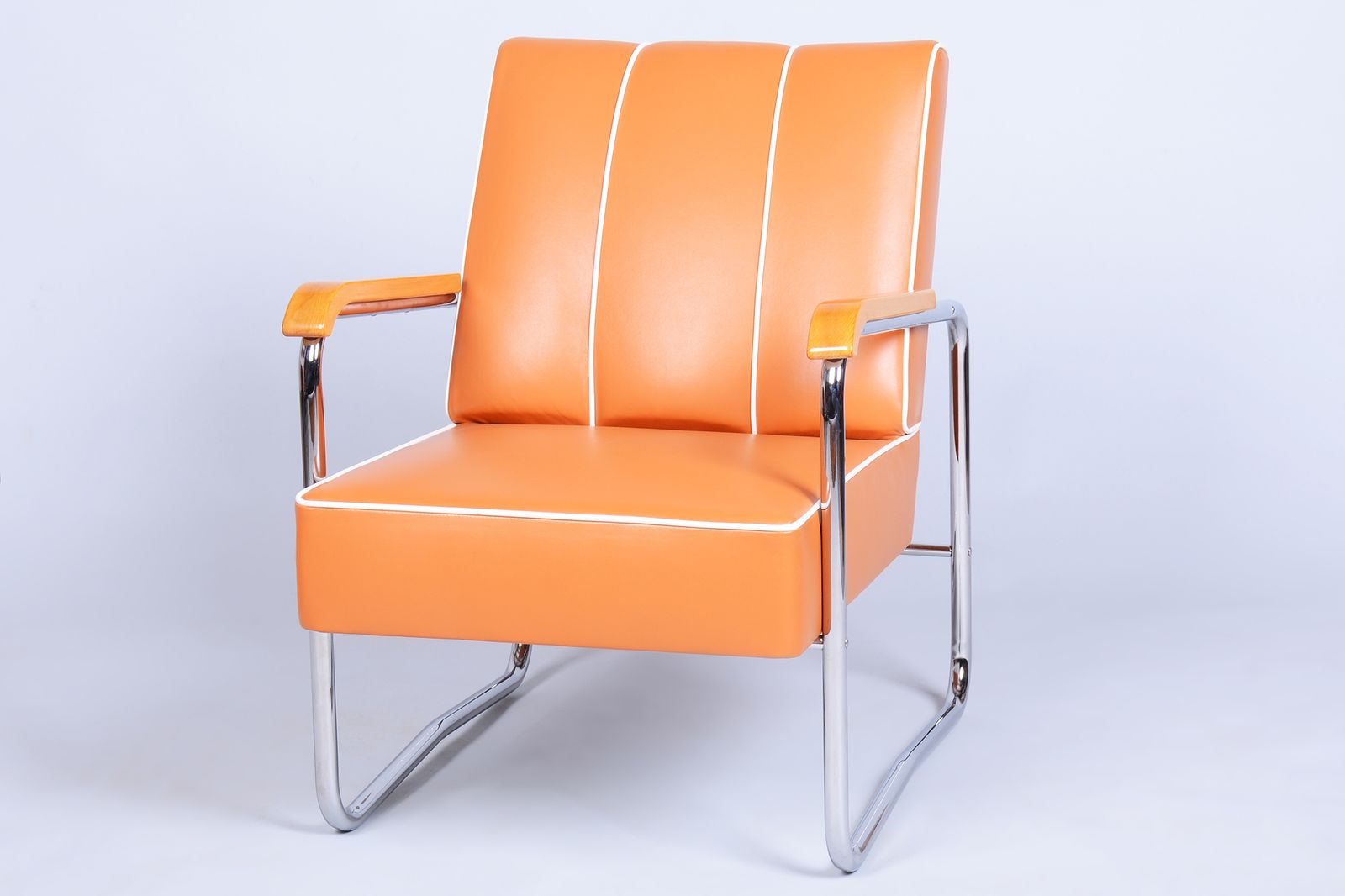 photo for sale Pair Of Restored Bauhaus Armchairs, By K. Honzík For Vanický Praha, Czech, 1930s