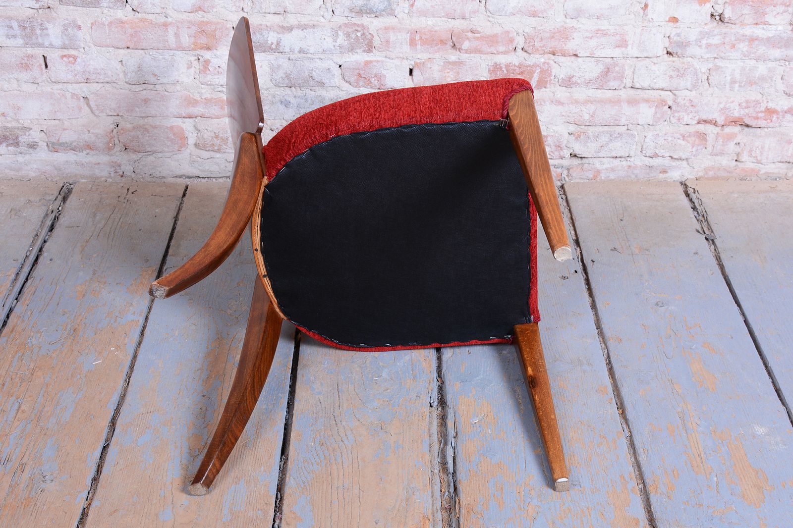 Furniture Set Of 4 Original Art Deco Chairs, J. Halabala, Up Zavody, Walnut, Czech, 1940s photo