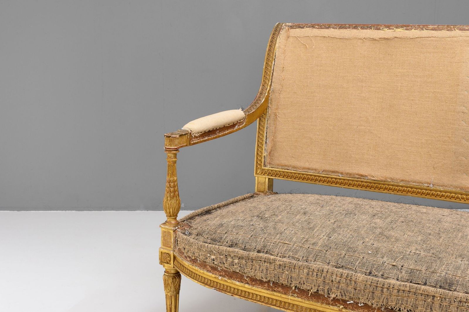 Gilded French Settee, 1900s, Walnut photo for sale