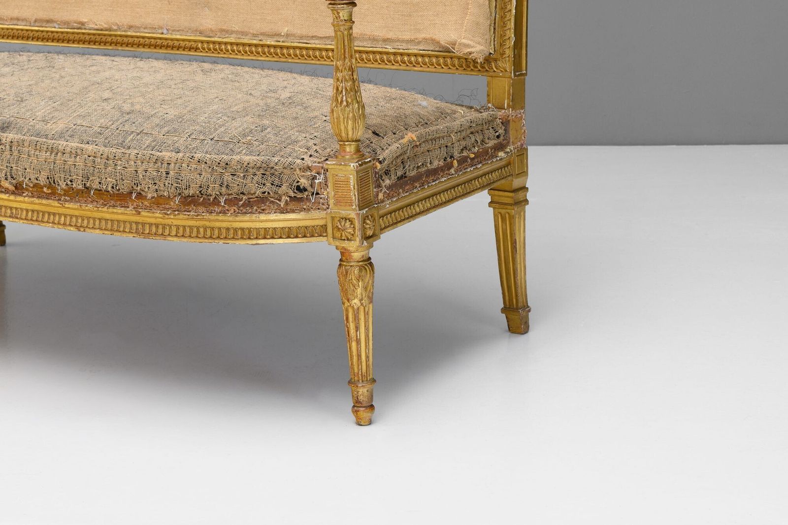 Gilded French Settee, 1900s, Walnut photo 1320.0