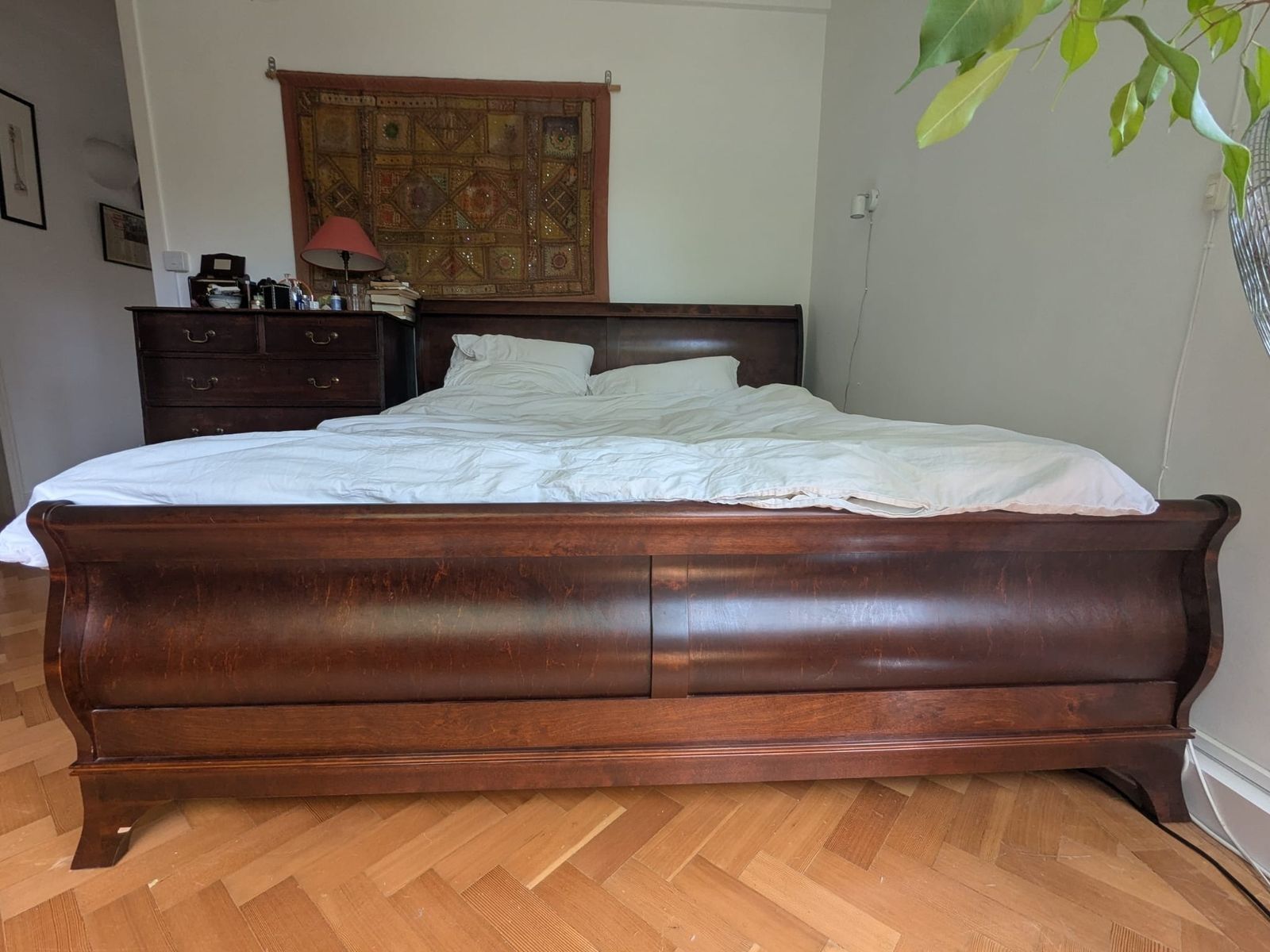 Rrp £1600 Laura Ashley Solid Birch Super King Bed With Free New John Lewis Aerobed Supermattress photo Furniture
