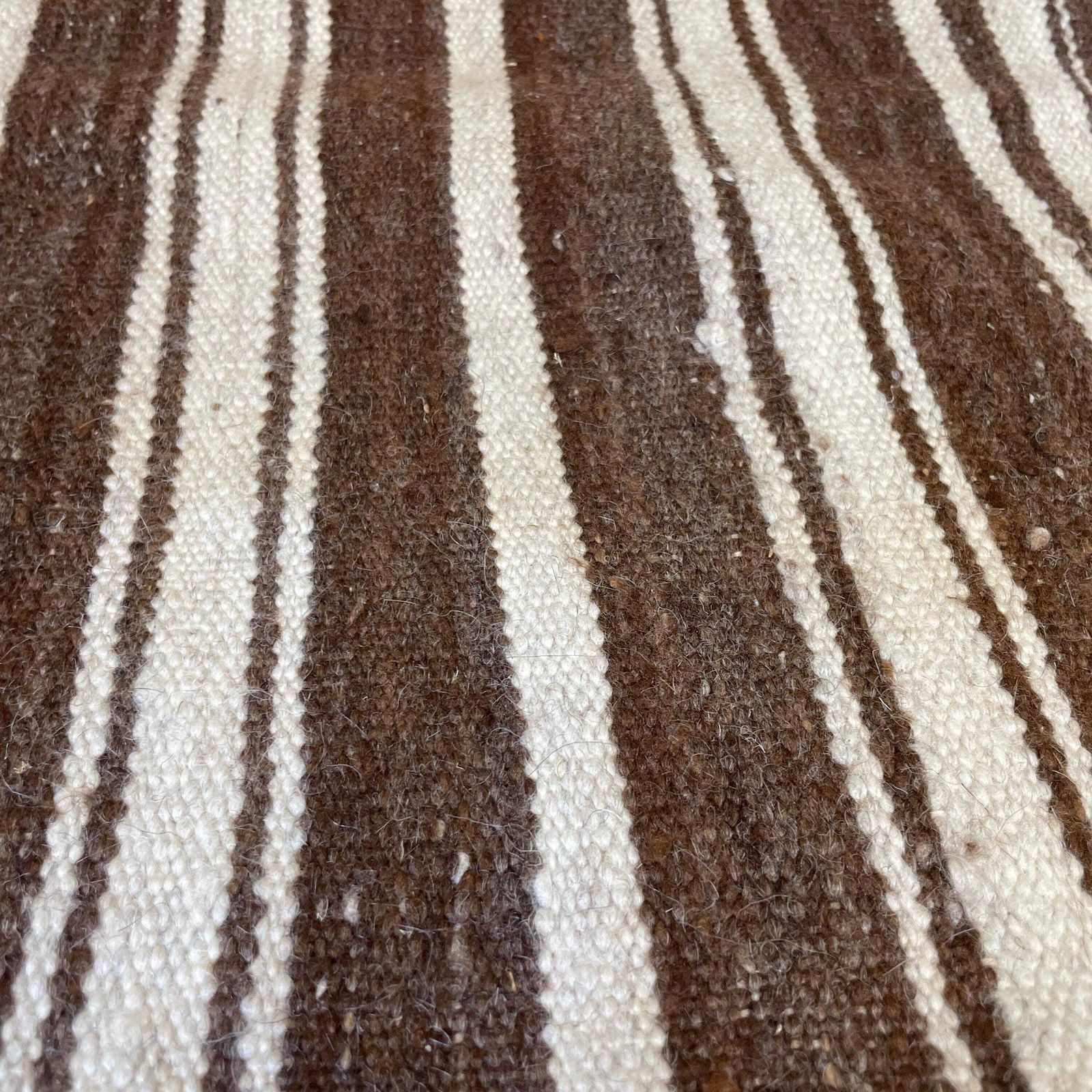 photo furniture Moroccan Kilim Cushion Carpet Pillow Feather Handmade 60x40cm Striped Feather Filled Handwoven Brown Beige Traditional Rectangle