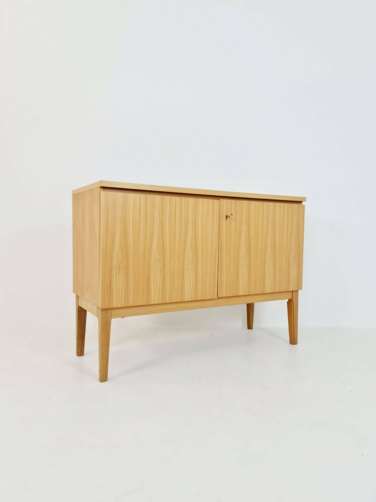 German Mid Century Oak Record Cabinet, Sideboard By Flb Möbel Fabrik, 1950s photo Furniture