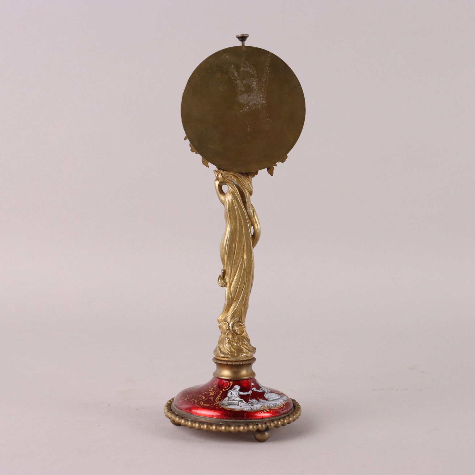 Antique Clock Bronze Decorations France XX Century photo vintage