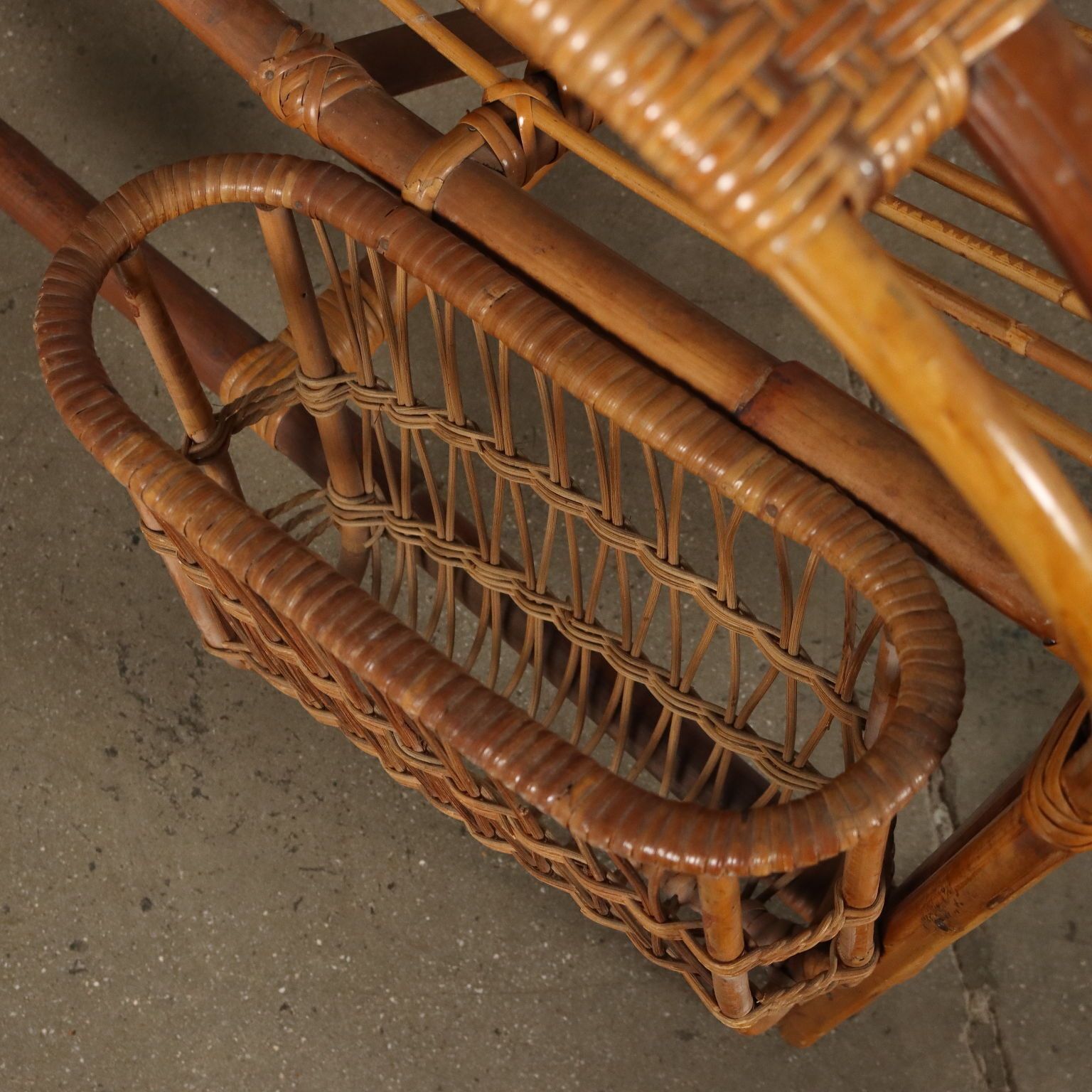 Vintage 1960s Armchair Wicker Italy photo vinterior