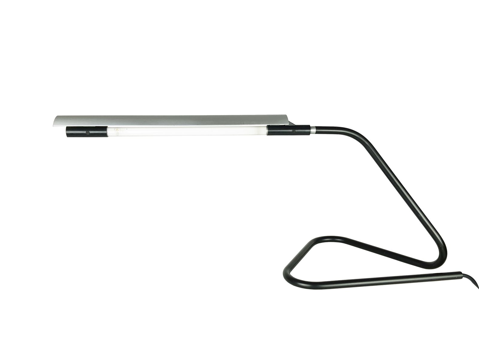 Black Metal And Aluminum Tubino Table Lamp By Achille & Pier Giacomo Castiglioni For Flos, 1970s