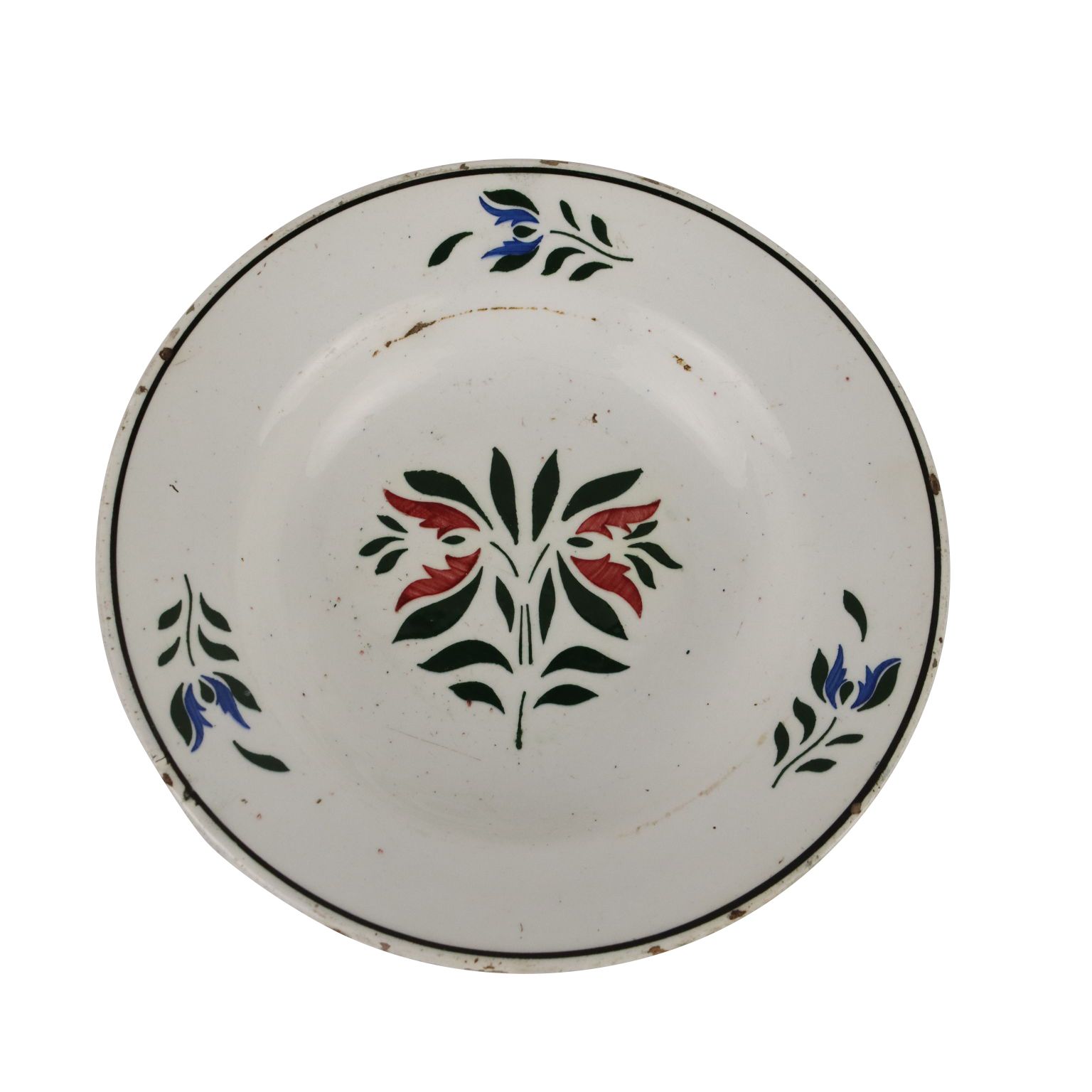 Antique Ceramic Plate Of French Manufacture Early XX Century