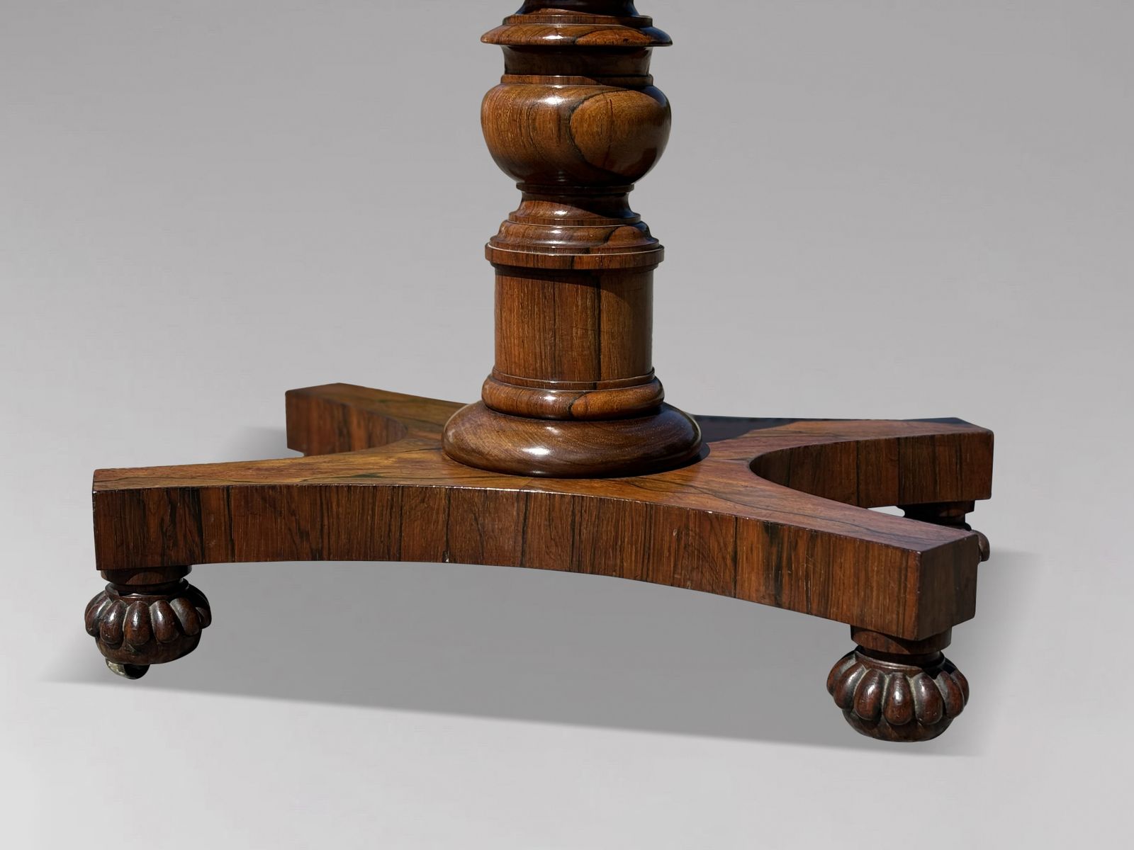 photo furniture 19th Century William IV Period Rosewood Fold Over Card Table