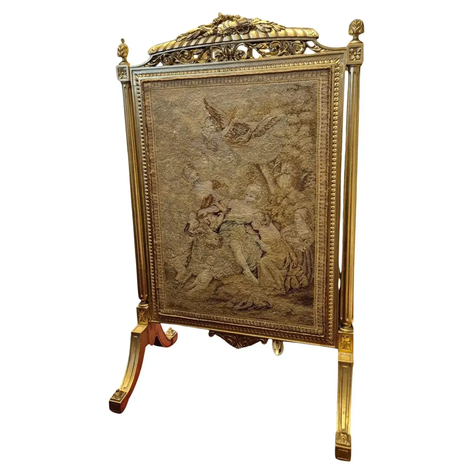 Louis XV Style Gilded Wood Firescreen, 19th Century