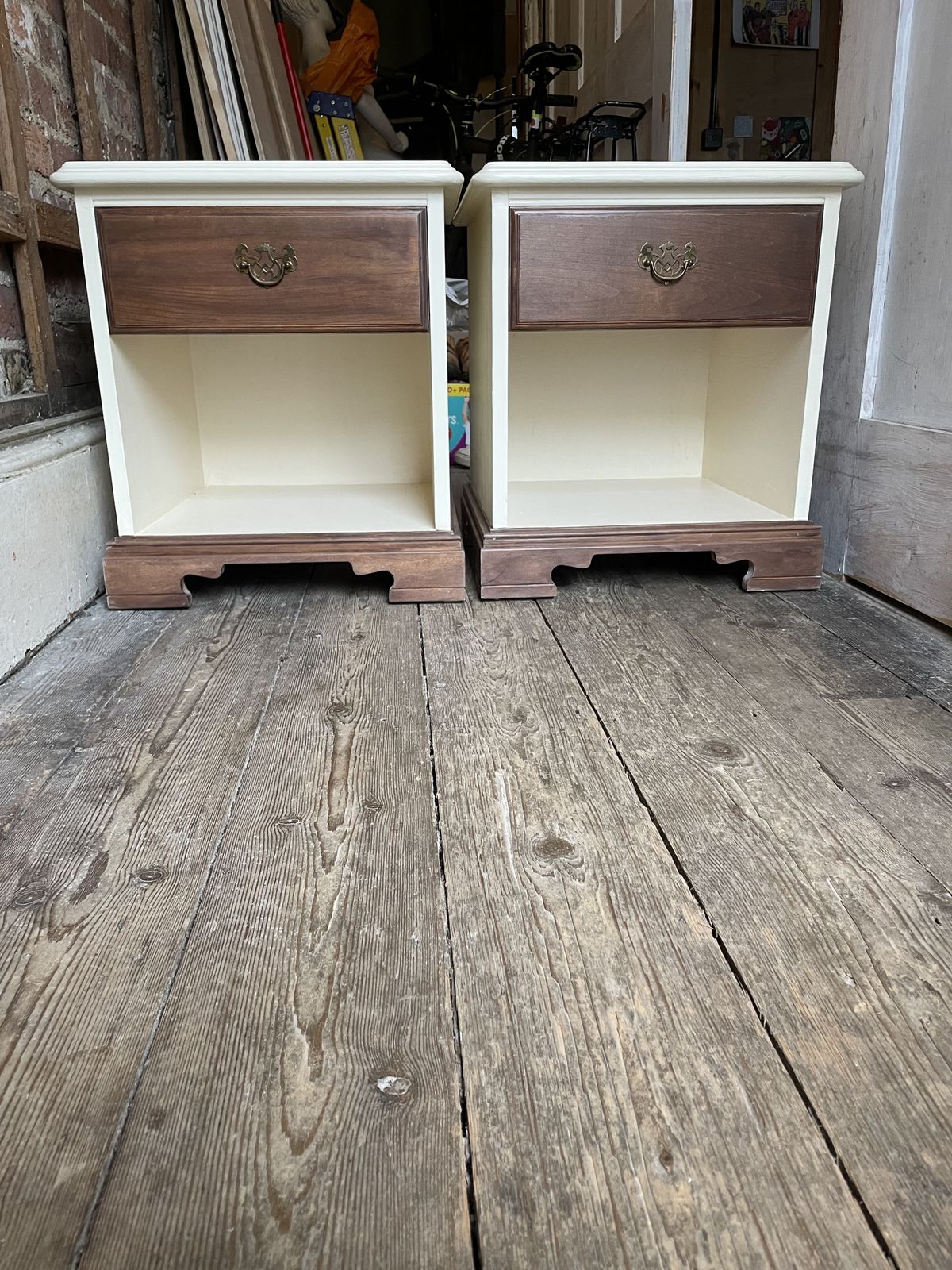 Pair Younger Bedside Tables Refinished photo Furniture